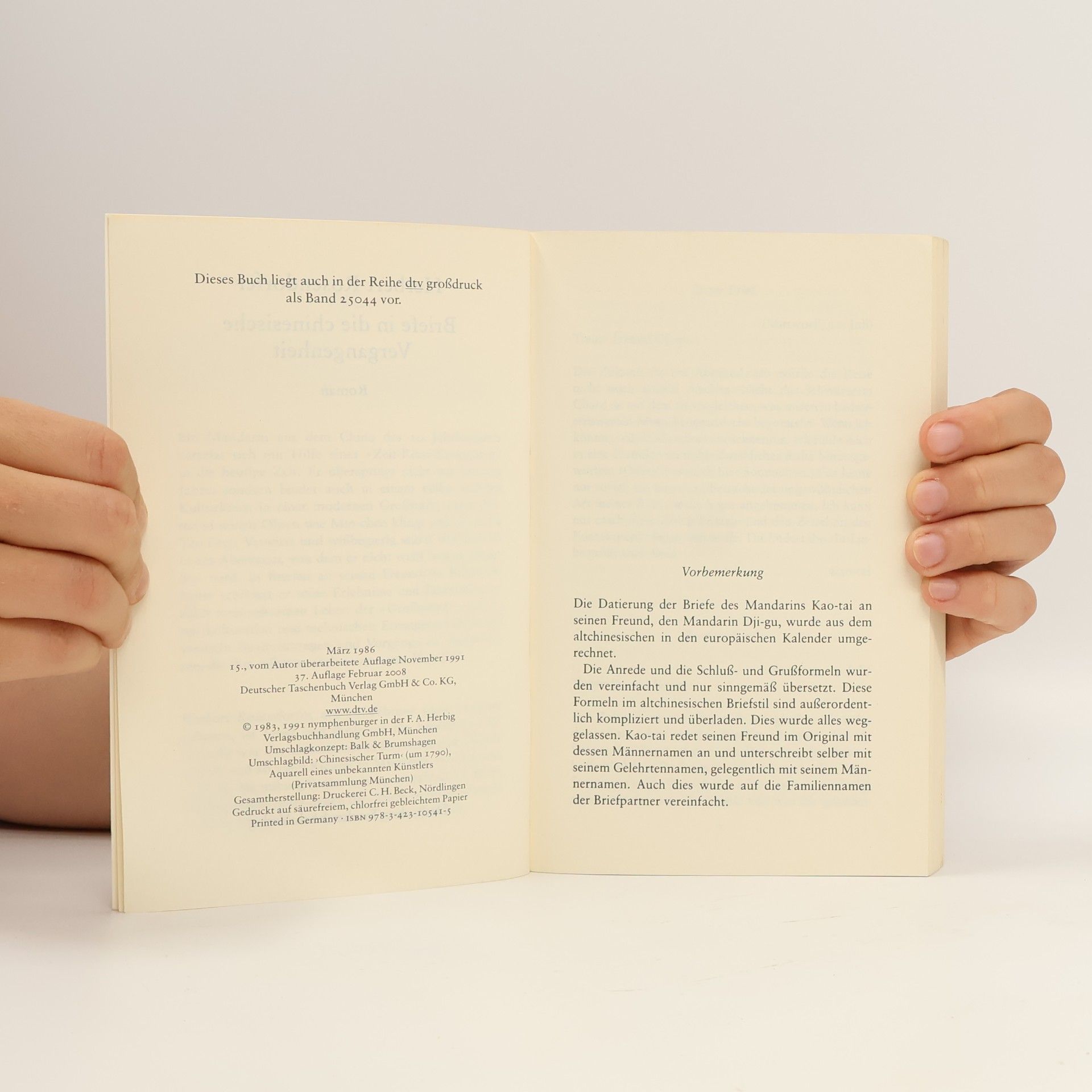 Herbert Rosendorfer Briefe in die chinesische Vergangenheit