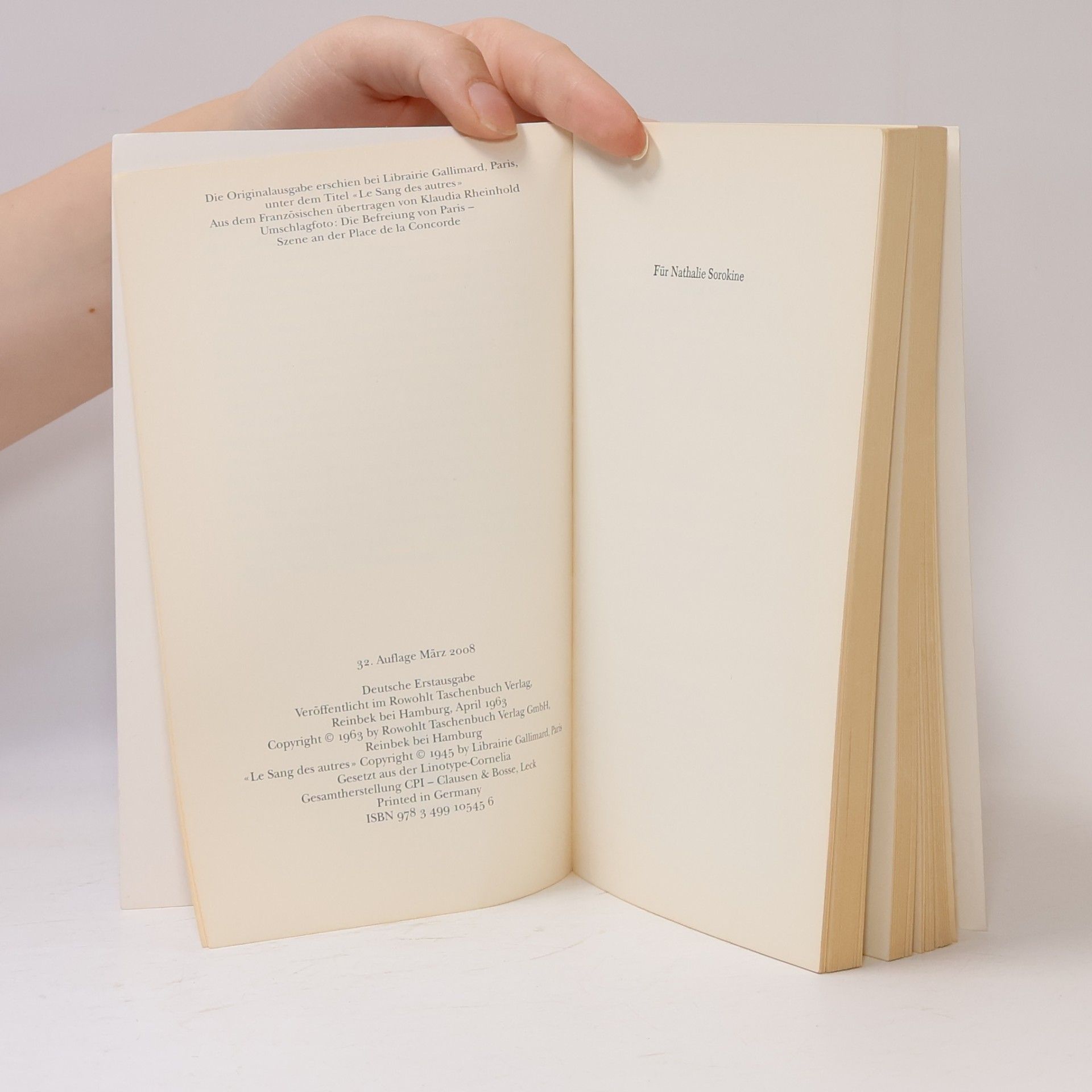 Simone de Beauvoir Das Blut der anderen