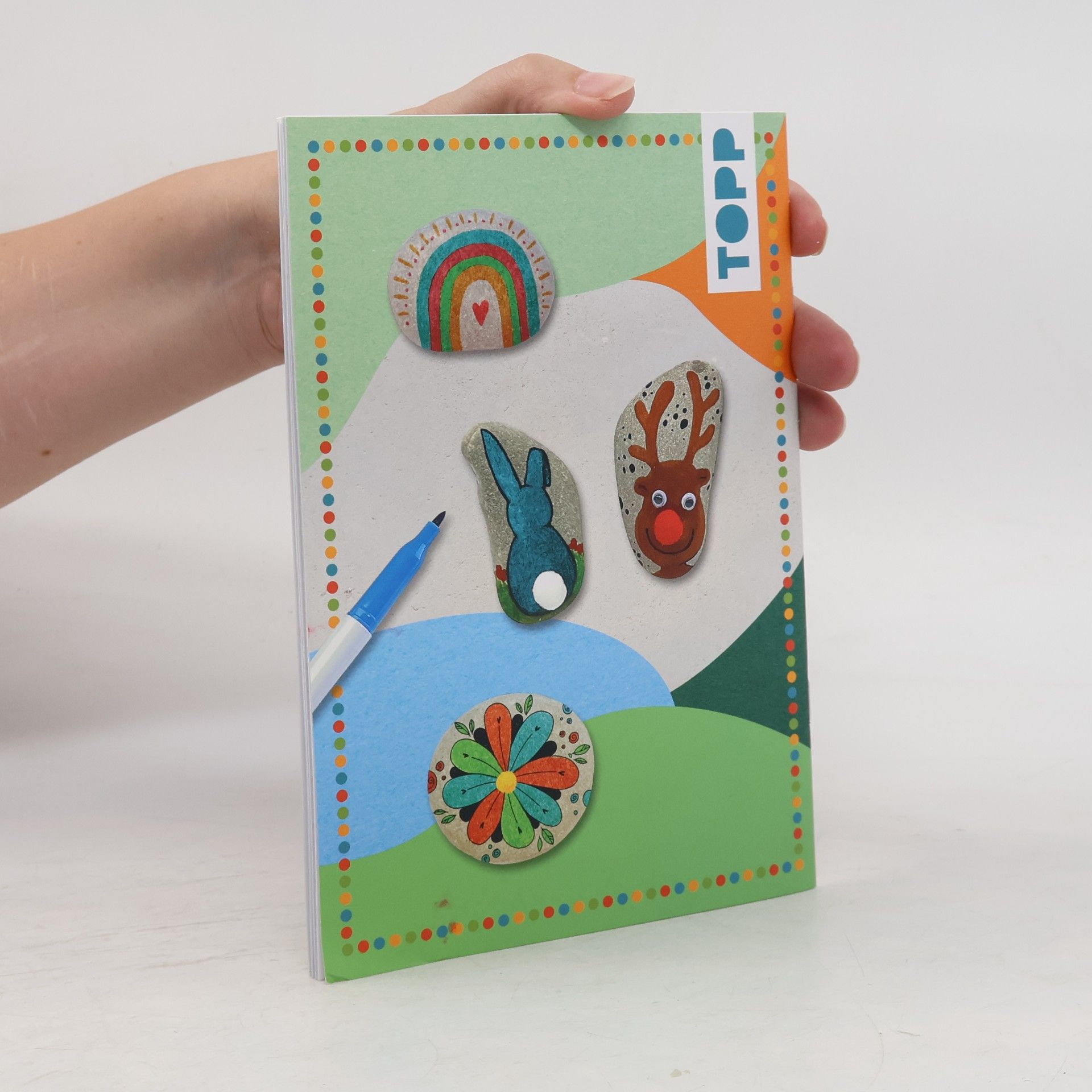 Ludmila Blum Kreativ-Set: Steine bemalen Kids mit Wackelaugen, Pompons, Anleitungsbuch & Material