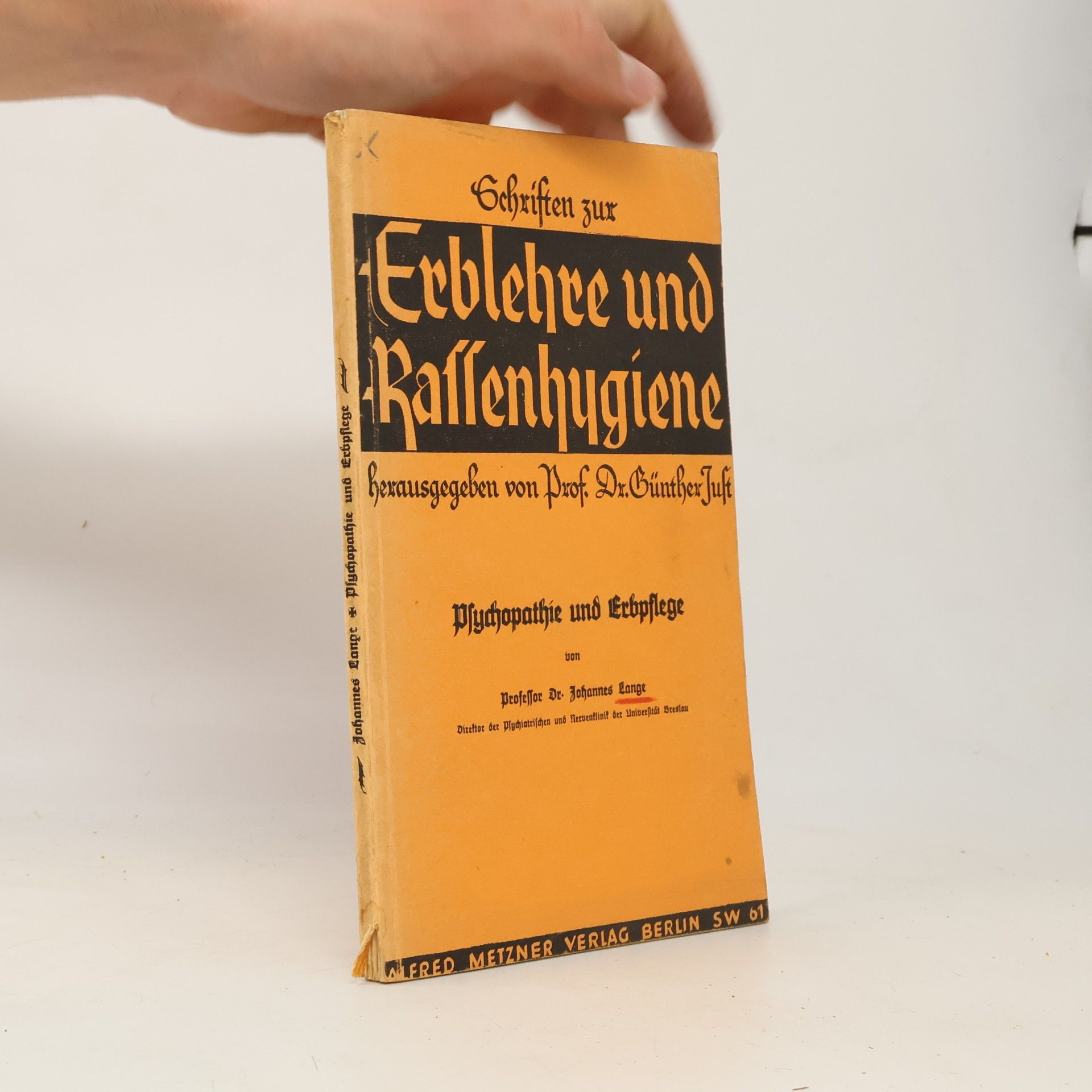 Johannes Lange Psychopathie und erbpflege