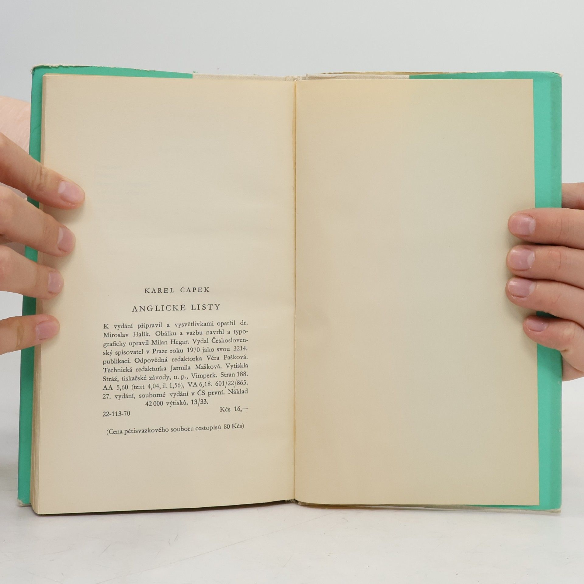 Karel Čapek Anglické listy