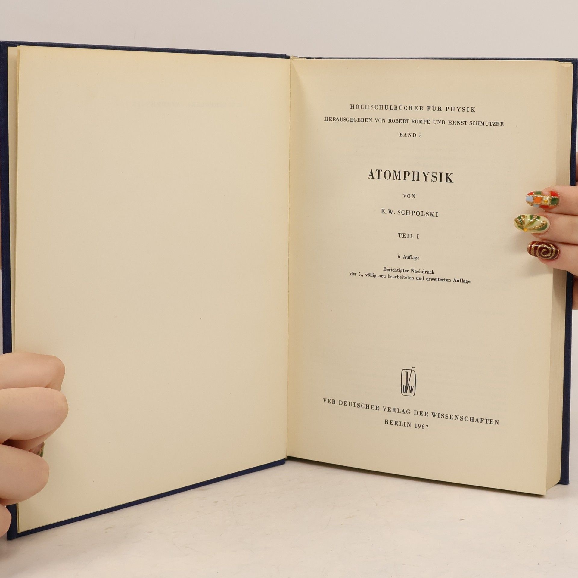 E. W. Schpolski Atomphysik I.
