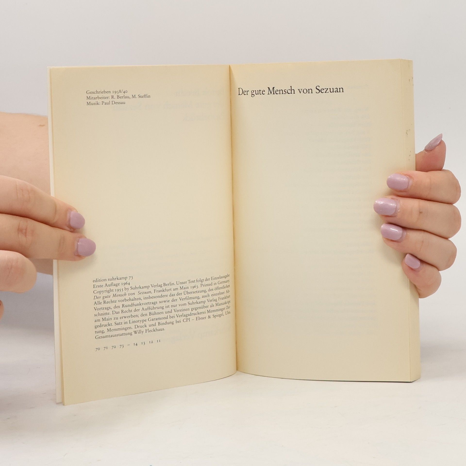 Bertolt Brecht Der gute Mensch von Sezuan