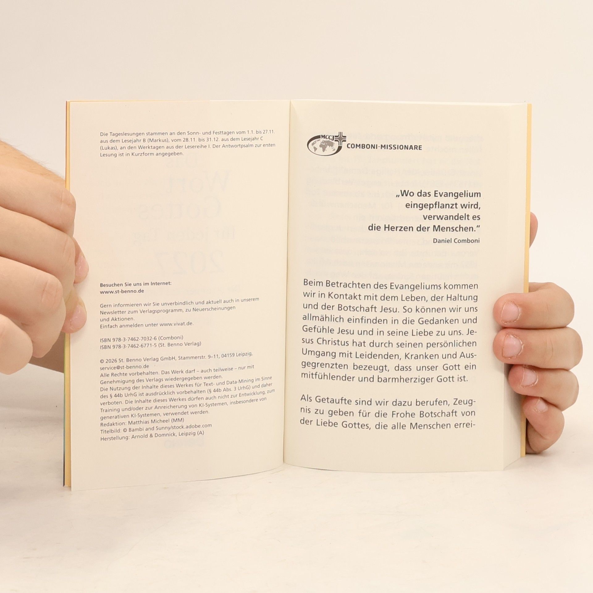 Daniel Comboni Das Wort Gottes für jeden Tag 2027