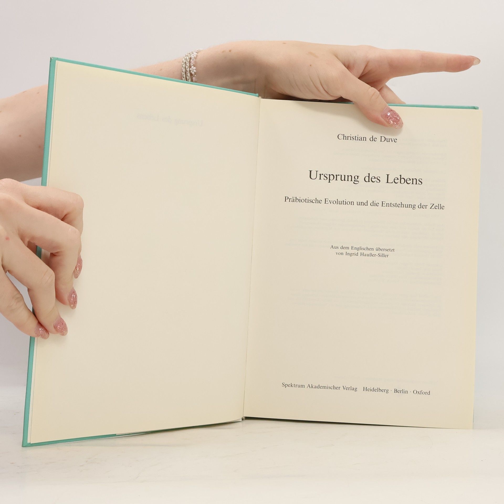 Christian de Duve Ursprung des Lebens