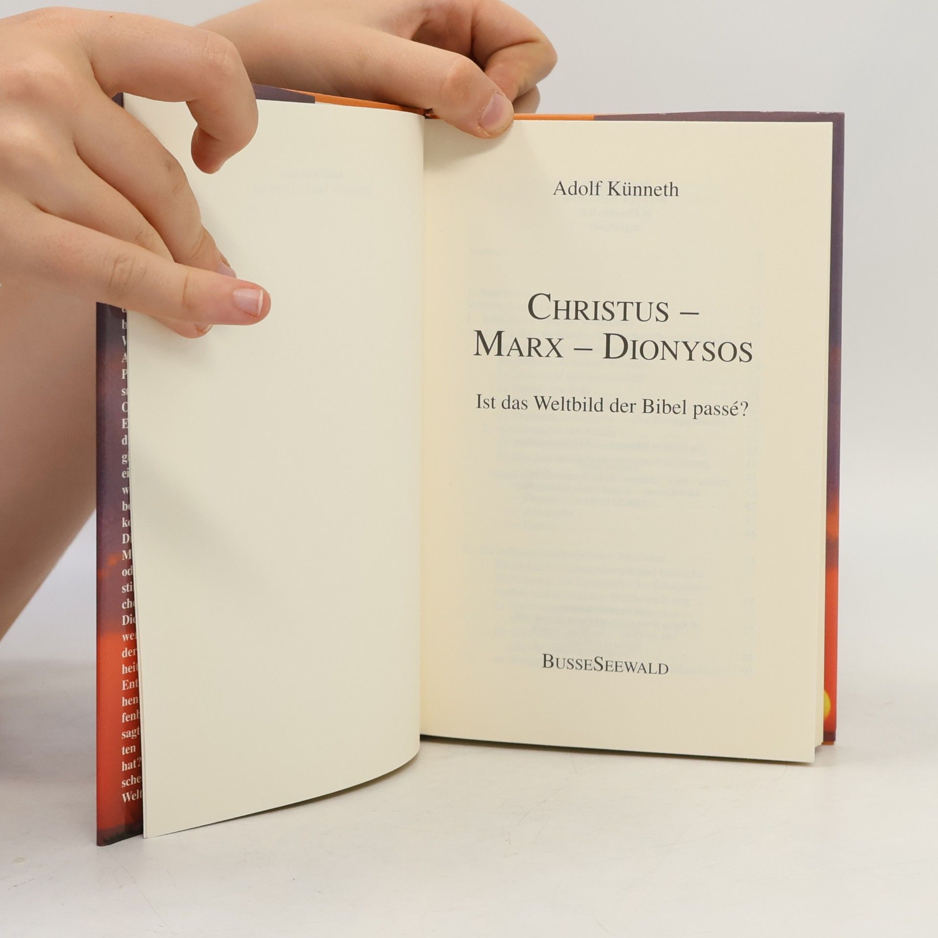 Adolf Künneth Christus Marx Dionysos