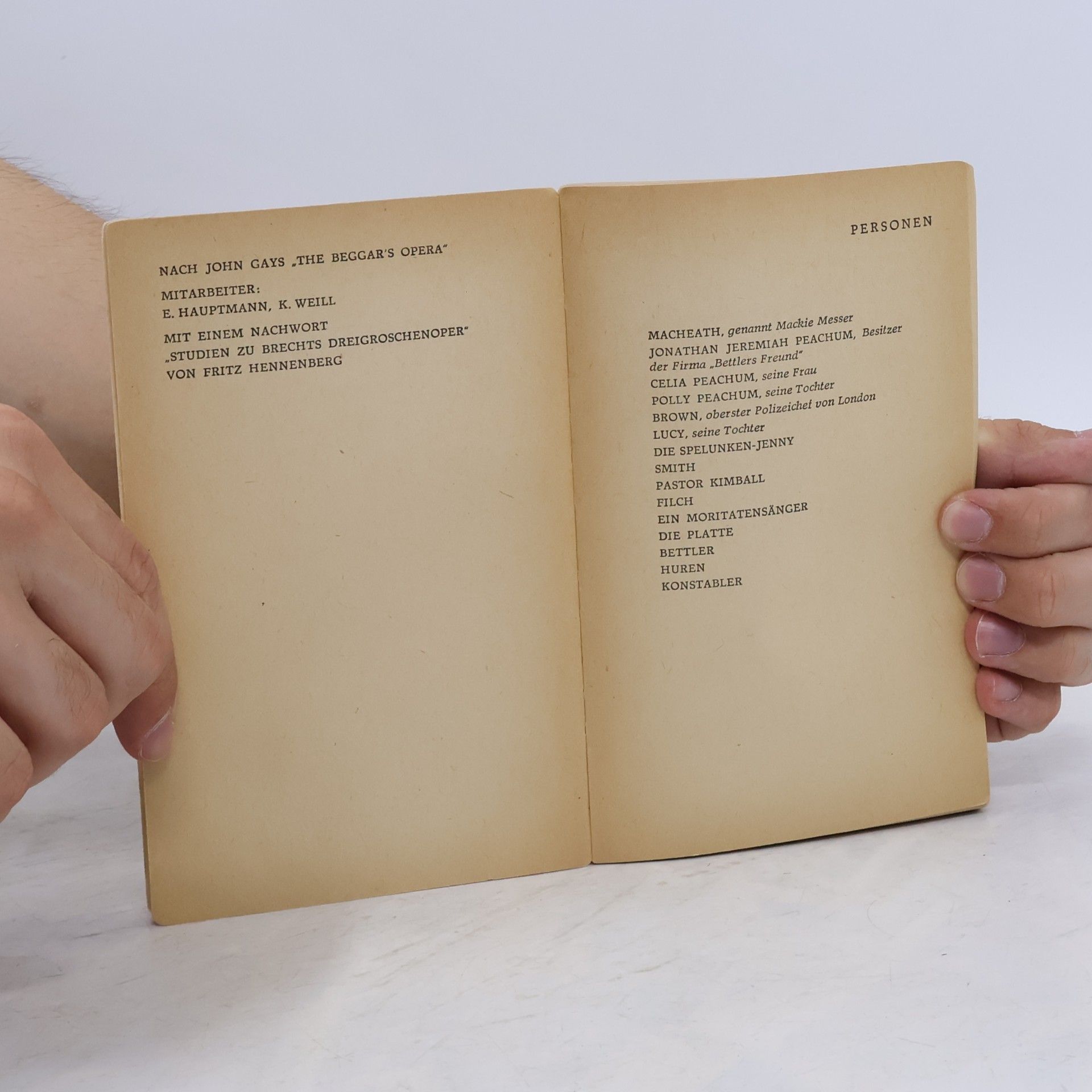 Bertolt Brecht Die Dreigroschenoper
