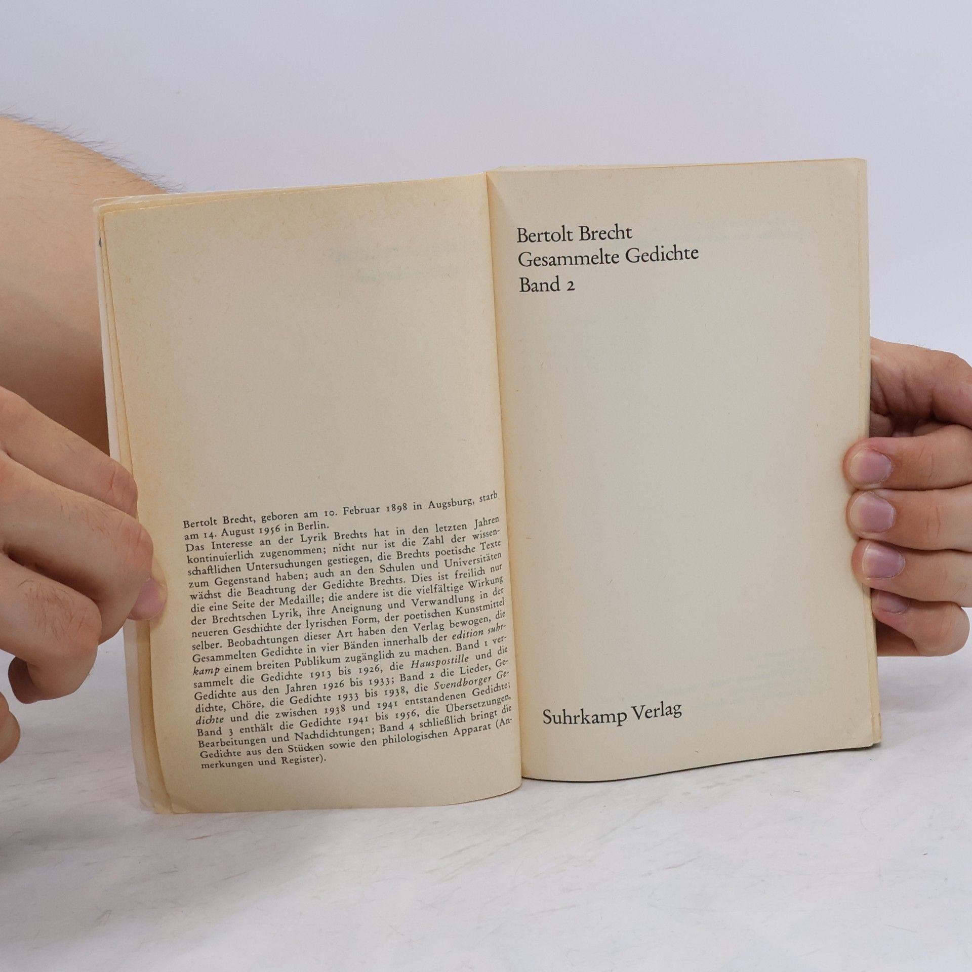 Bertolt Brecht Gesammelte Gedichte 2