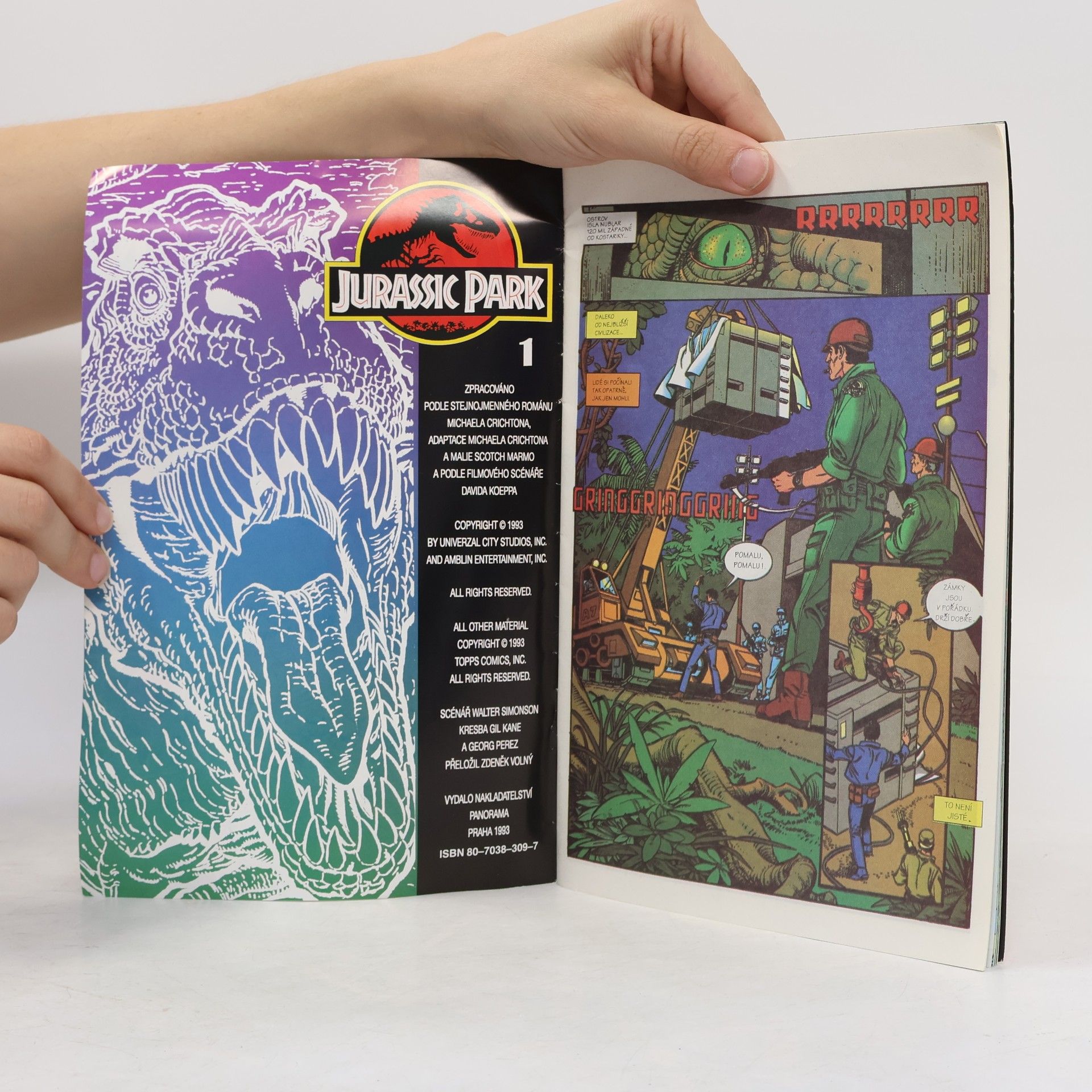 Walter Simonson Jurassic Park : comicsová verze slavného Spielbergova filmu. Část 1
