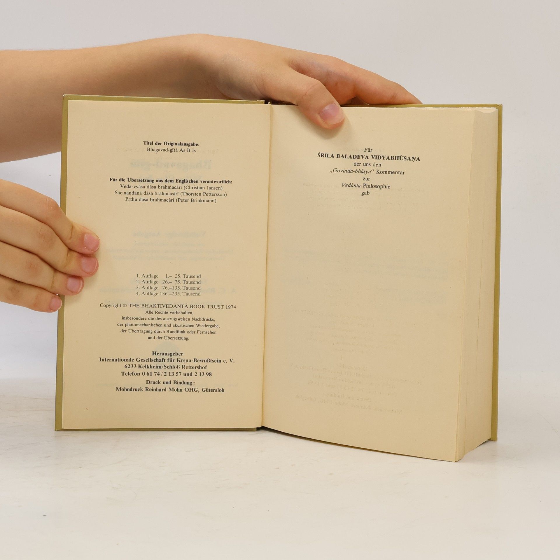 A. C. Bhaktivédánta Svámí Prabhupáda Bhagavad-gita. Wie sie ist