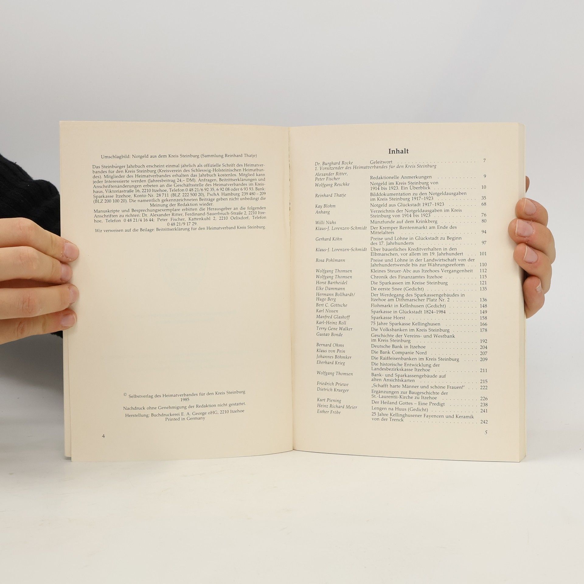 Autores varios Steinburger Jahrbuch 1986