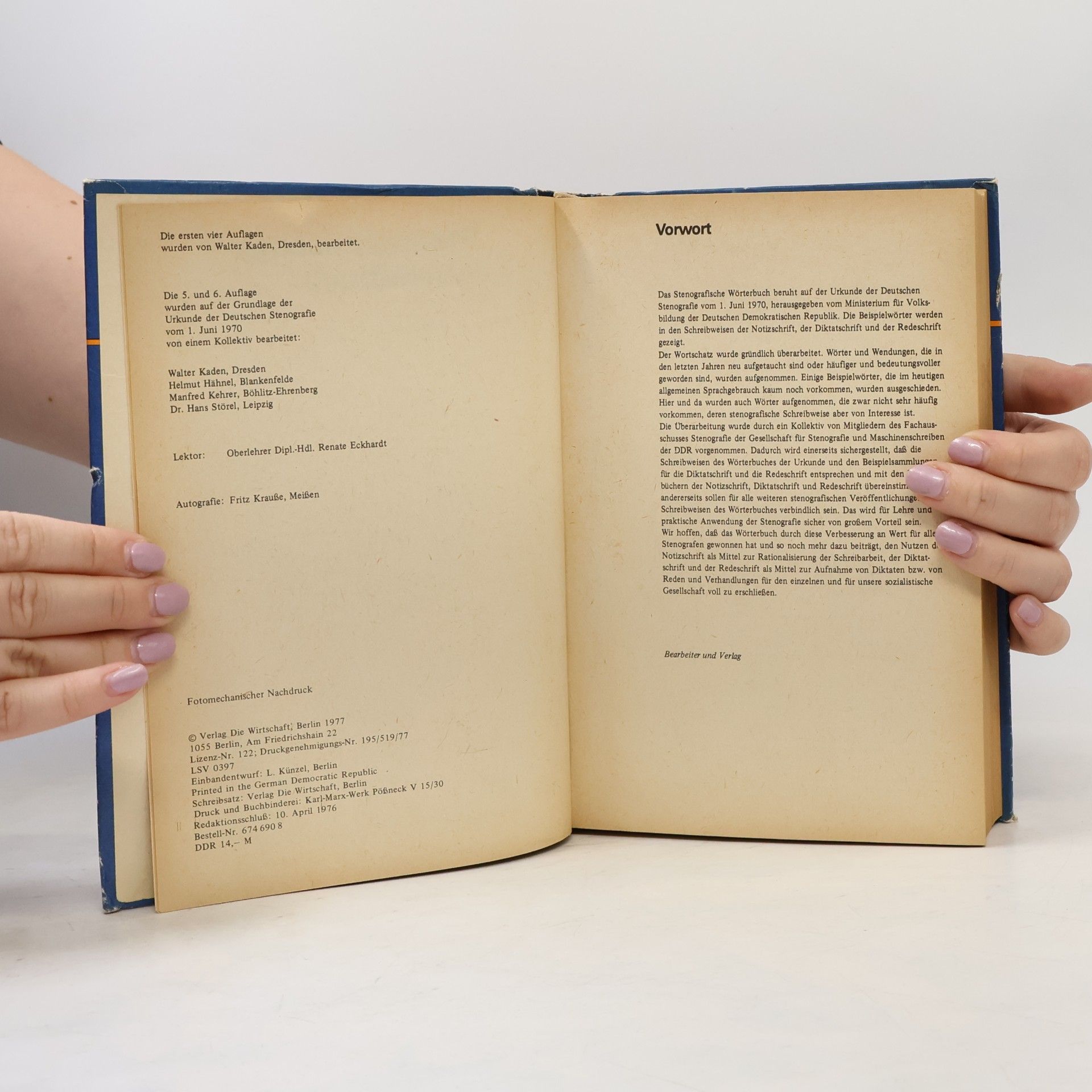 Hermann Walter Kaden Stenografisches Wörterbuch