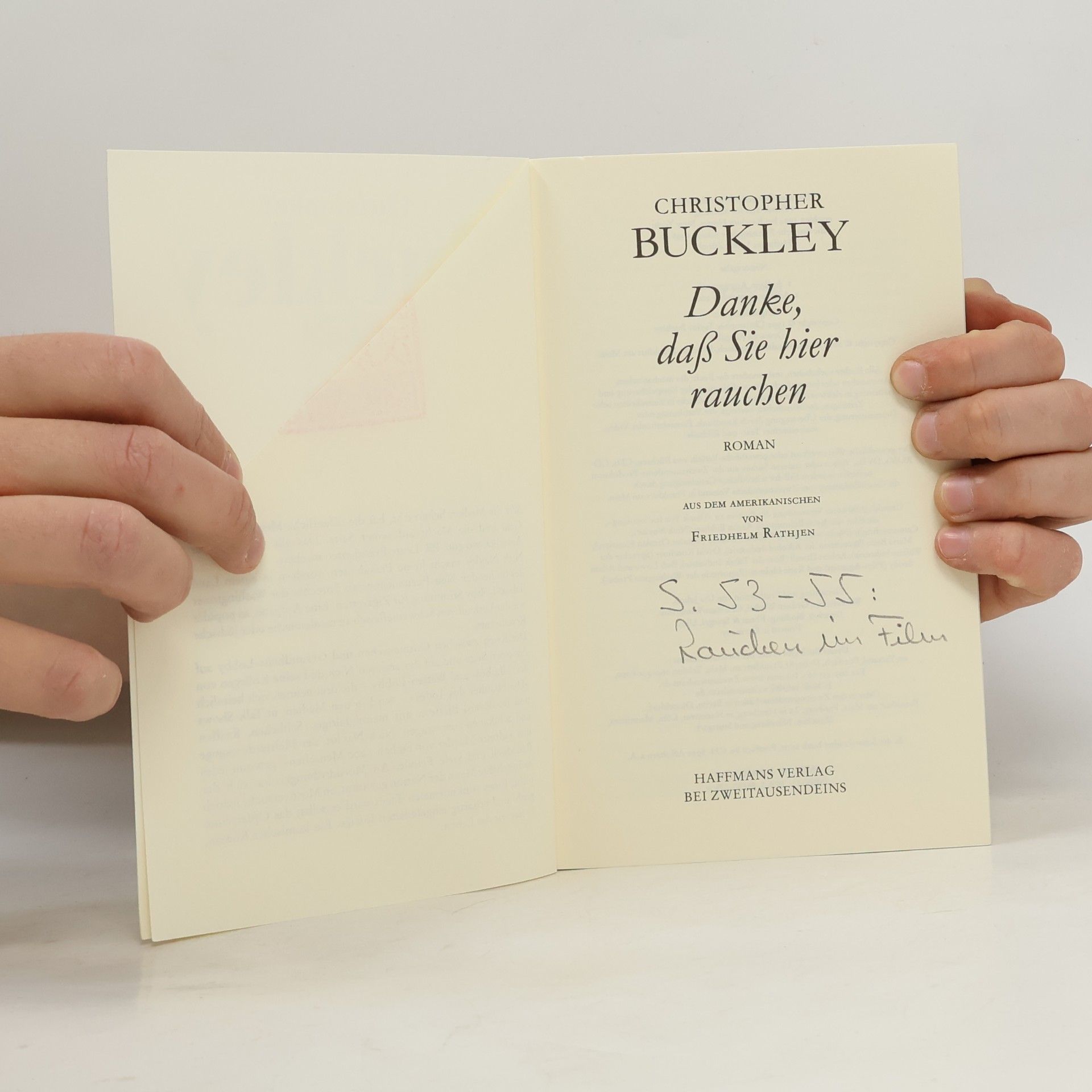 Christopher Buckley Danke, daß Sie hier rauchen