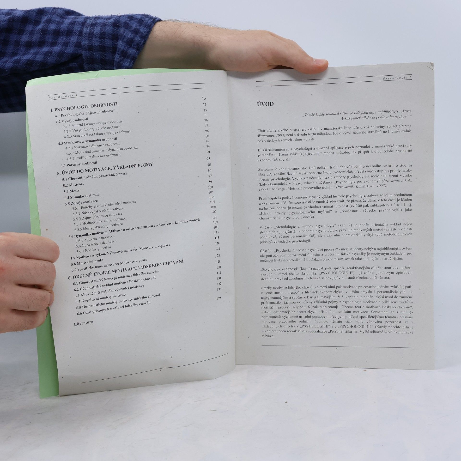 Vladimír Provazník Psychologie I. Učební text pro VOŠ