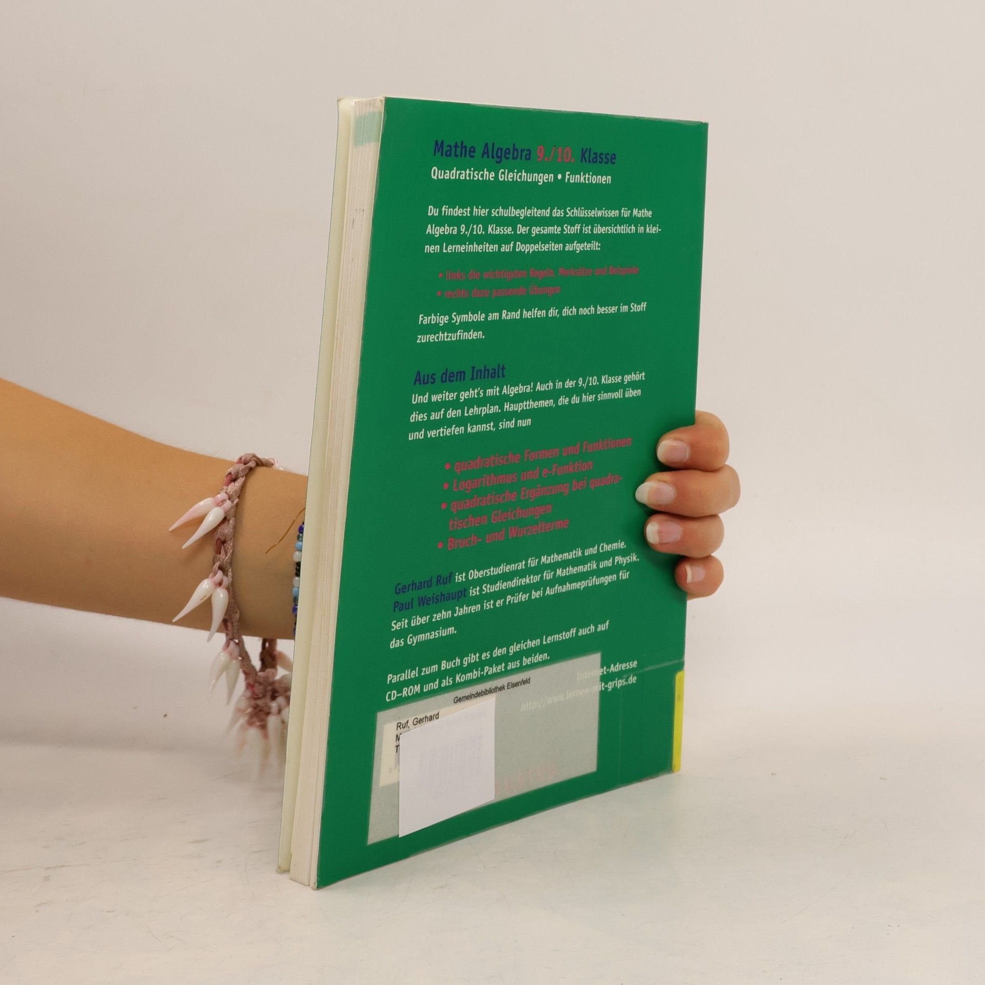 Gerhard Ruf Mathe 9./10. Klasse. Algebra. Quadratische Gleichungen. Funktionen.