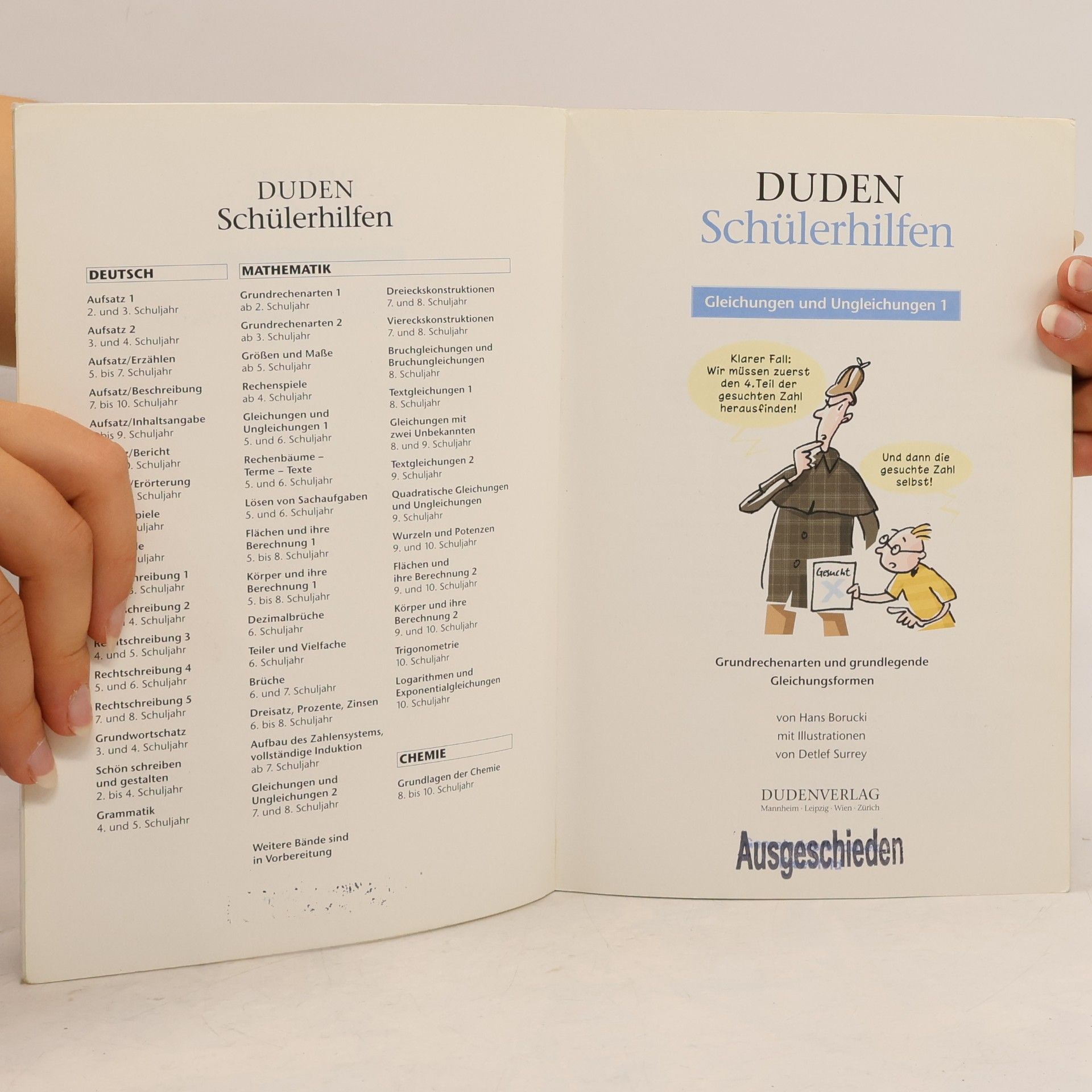 Hans Borucki Duden Schülerhilfen, Gleichungen und Ungleichungen 1