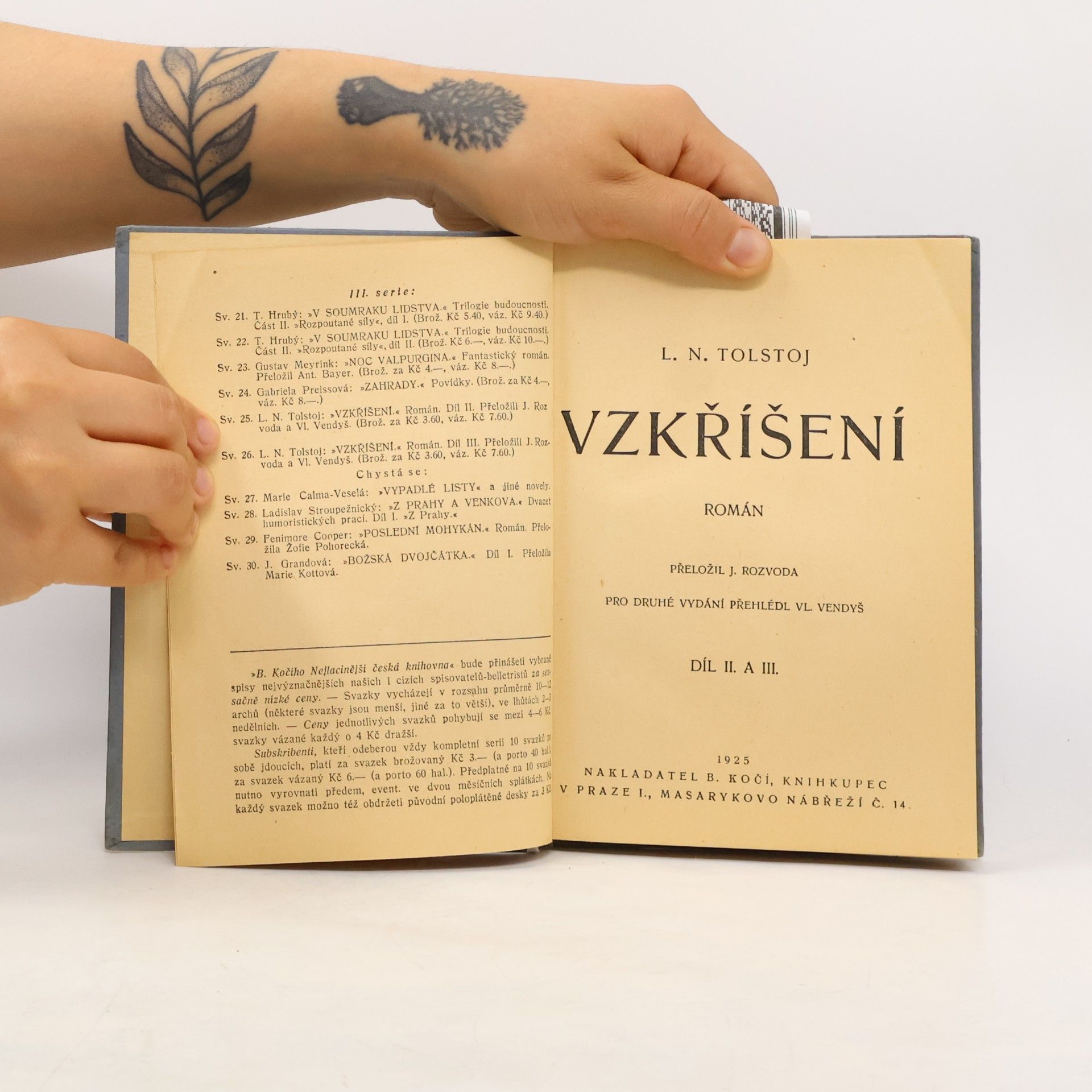 Léon Tolstoï Vzkříšení. Díl II. a III.