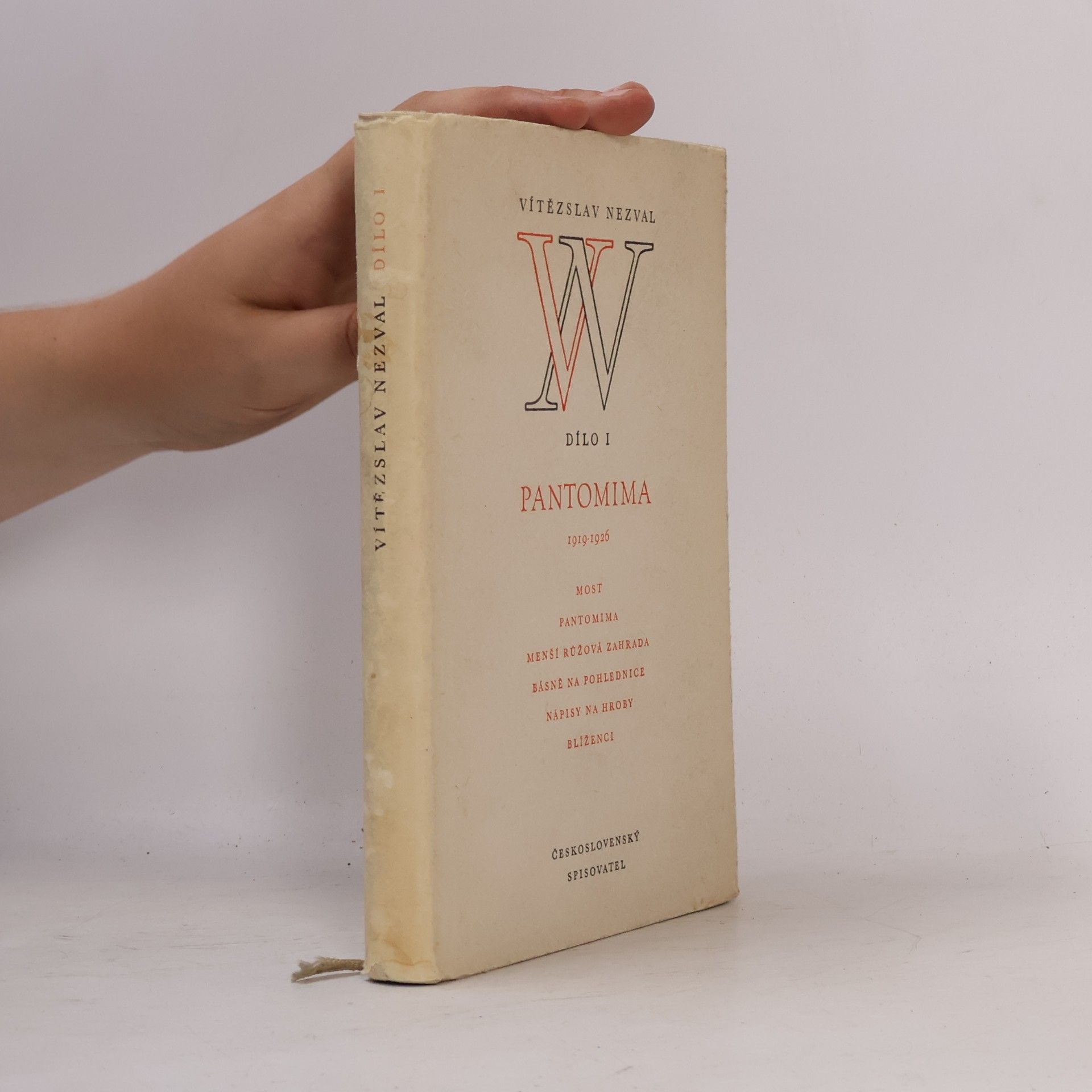 Vítězslav Nezval Dílo I. Pantomima 1919-1926