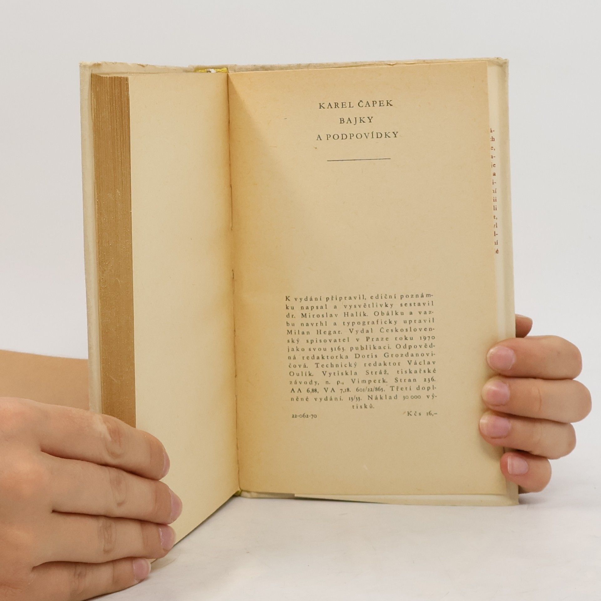 Karel Čapek Bajky a podpovídky