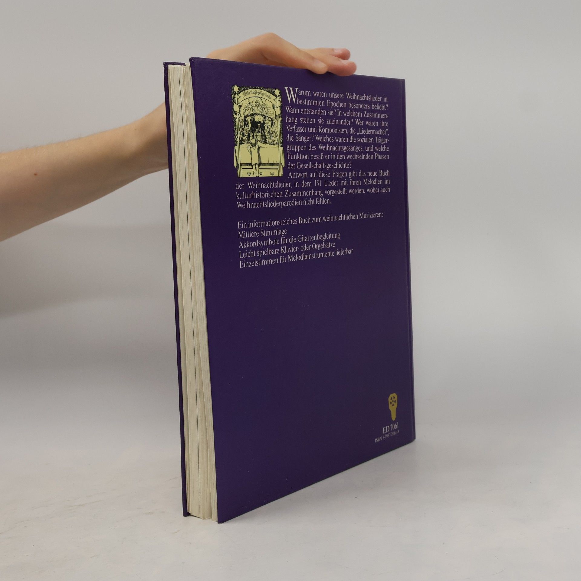 Ingeborg Weber-Kellermann Das Buch der Weihnachtslieder : 151 deutsche Advents- und Weihnachtslieder : Kulturgeschichte, Noten, Texte, Bilder mit Klavier- und Orgel-Begleitung