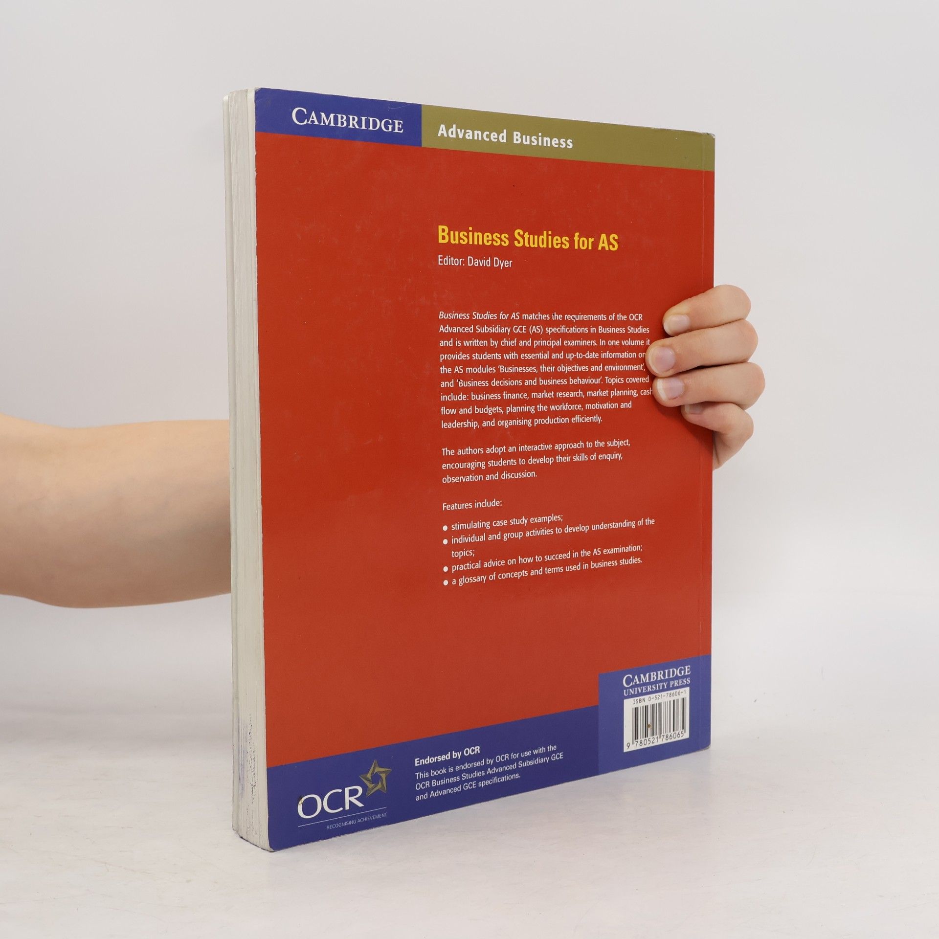 David Dyer Cambridge Advanced Business: Business Studies for AS