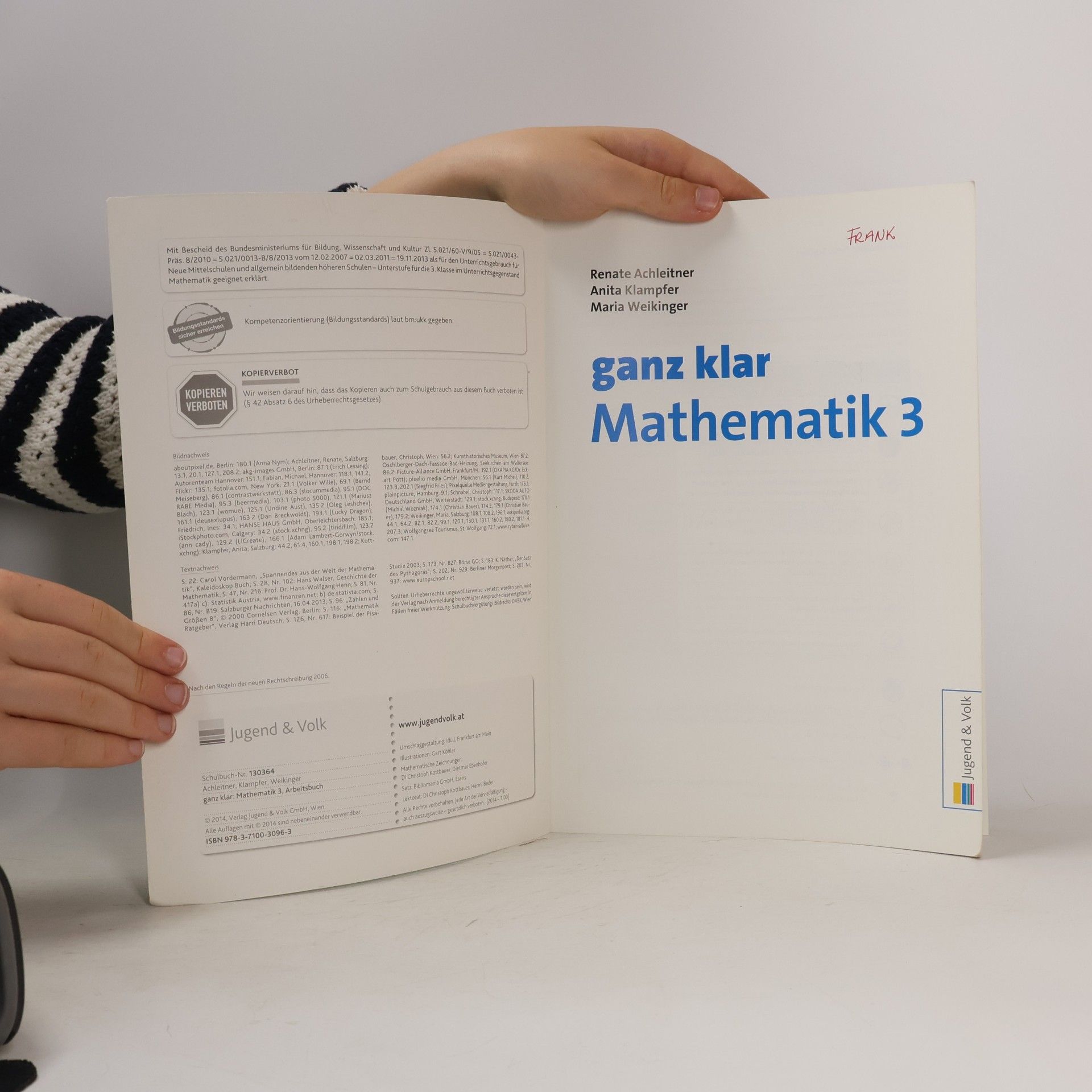 Renate Achleitner Mathematik 3, Arbeitsbuch