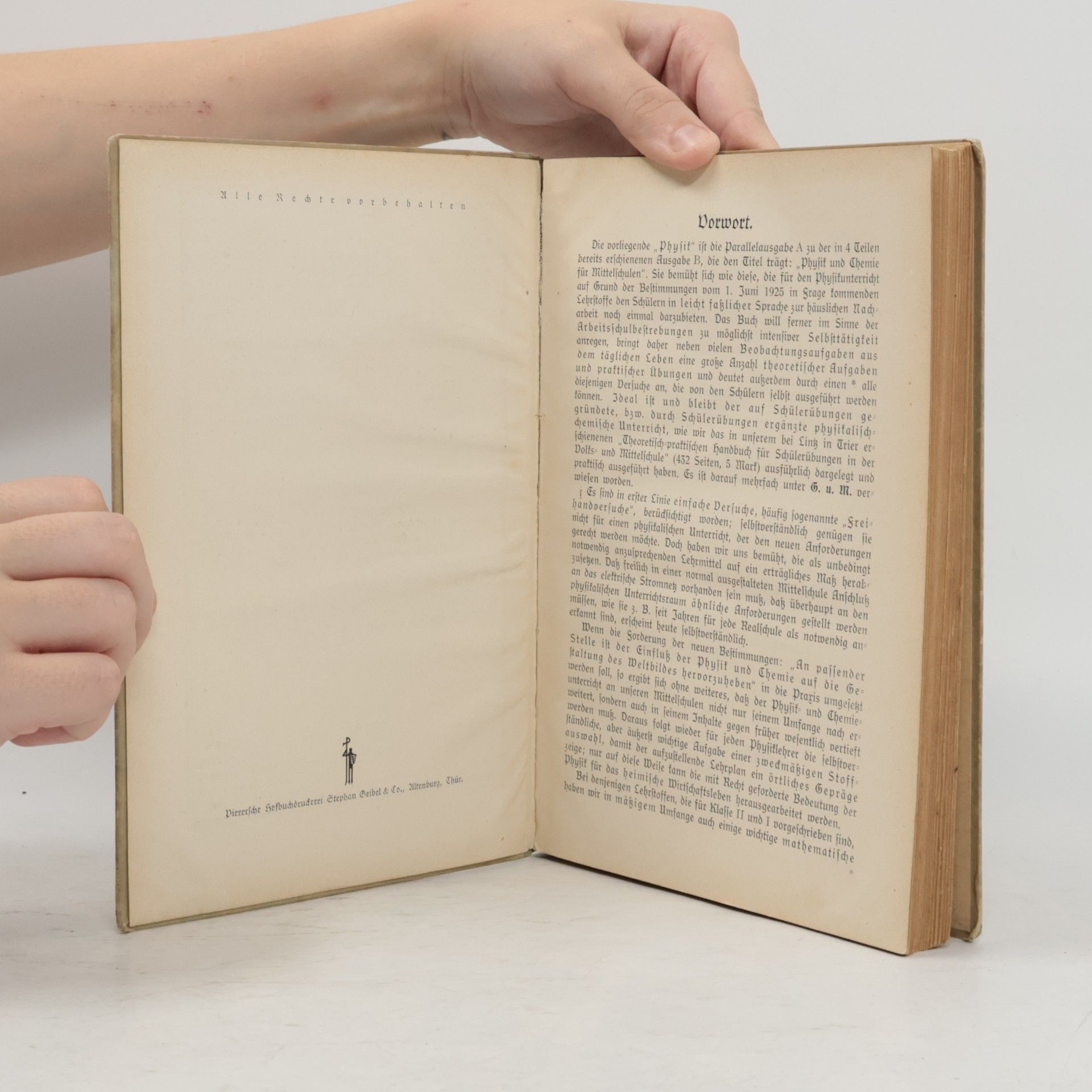 Wilhelm Meyer Physik für Mittelschulen