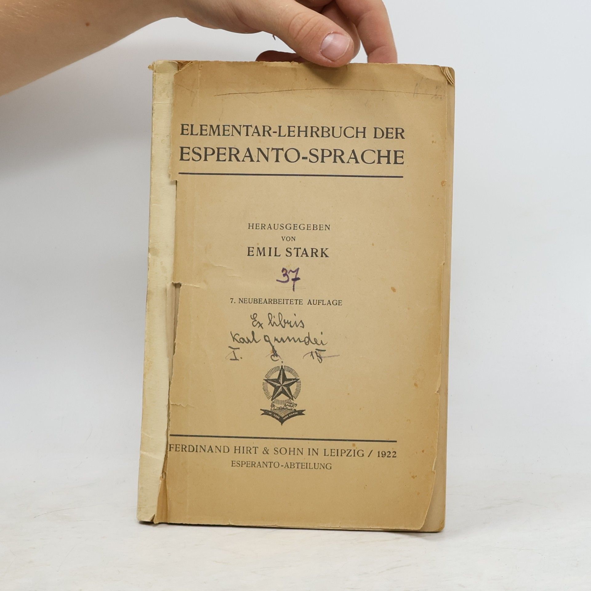 Emil Stark Elementar-Lehrbuch der Esperanto-Sprache