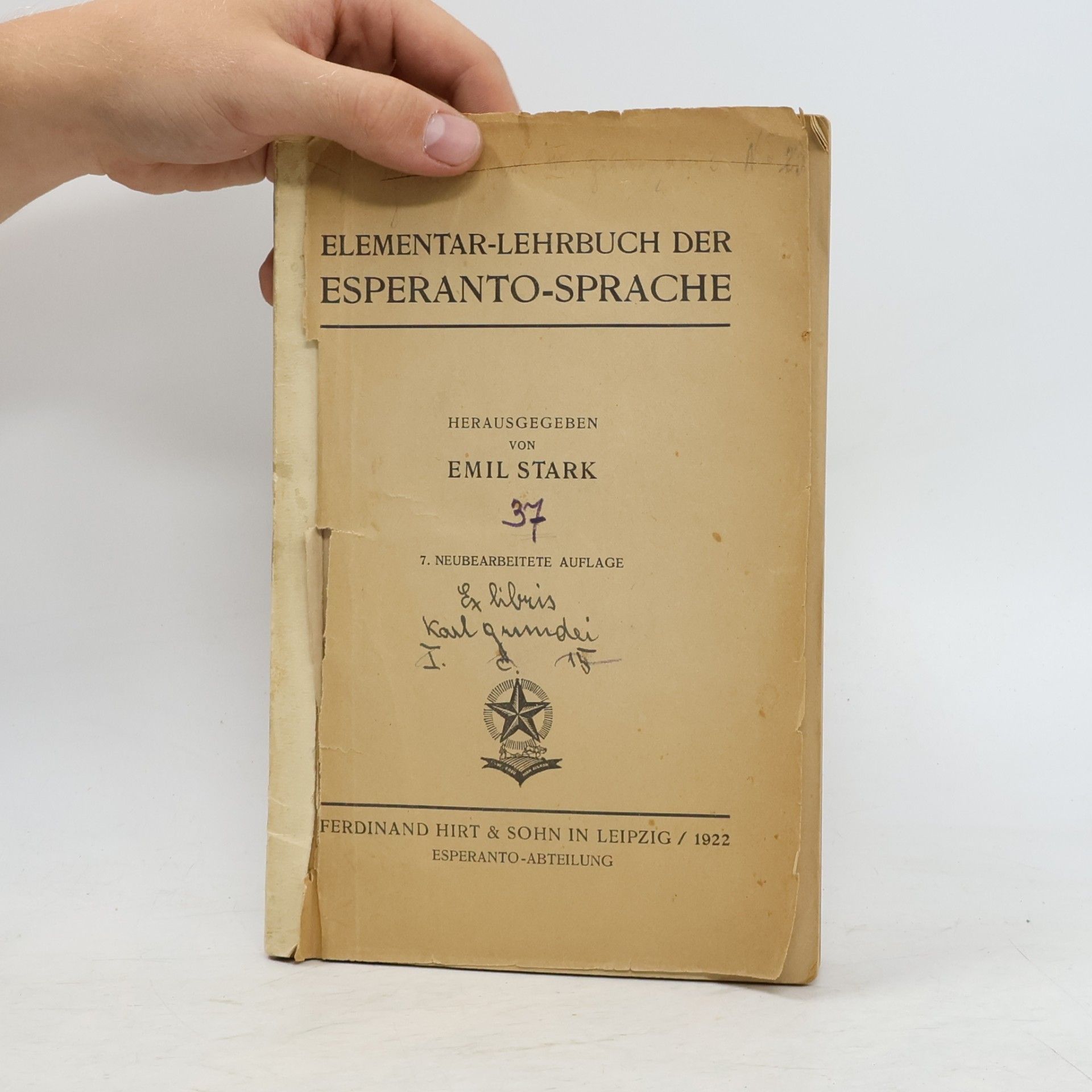 Emil Stark Elementar-Lehrbuch der Esperanto-Sprache