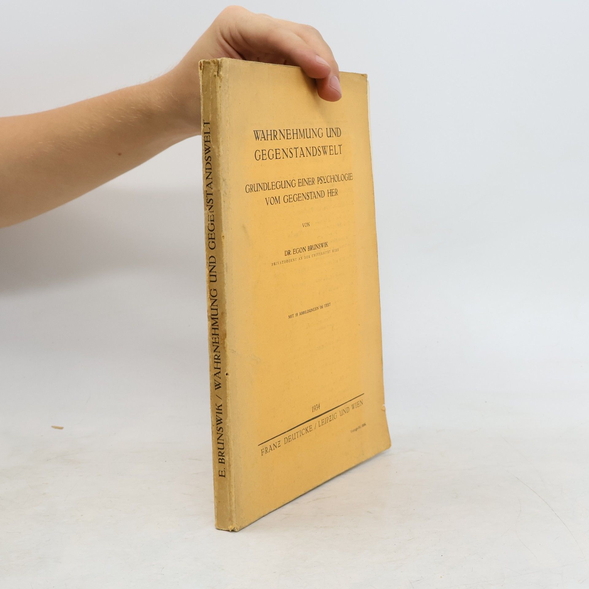 Egon Brunswik Wahrnehmung und Gegenstandswelt
