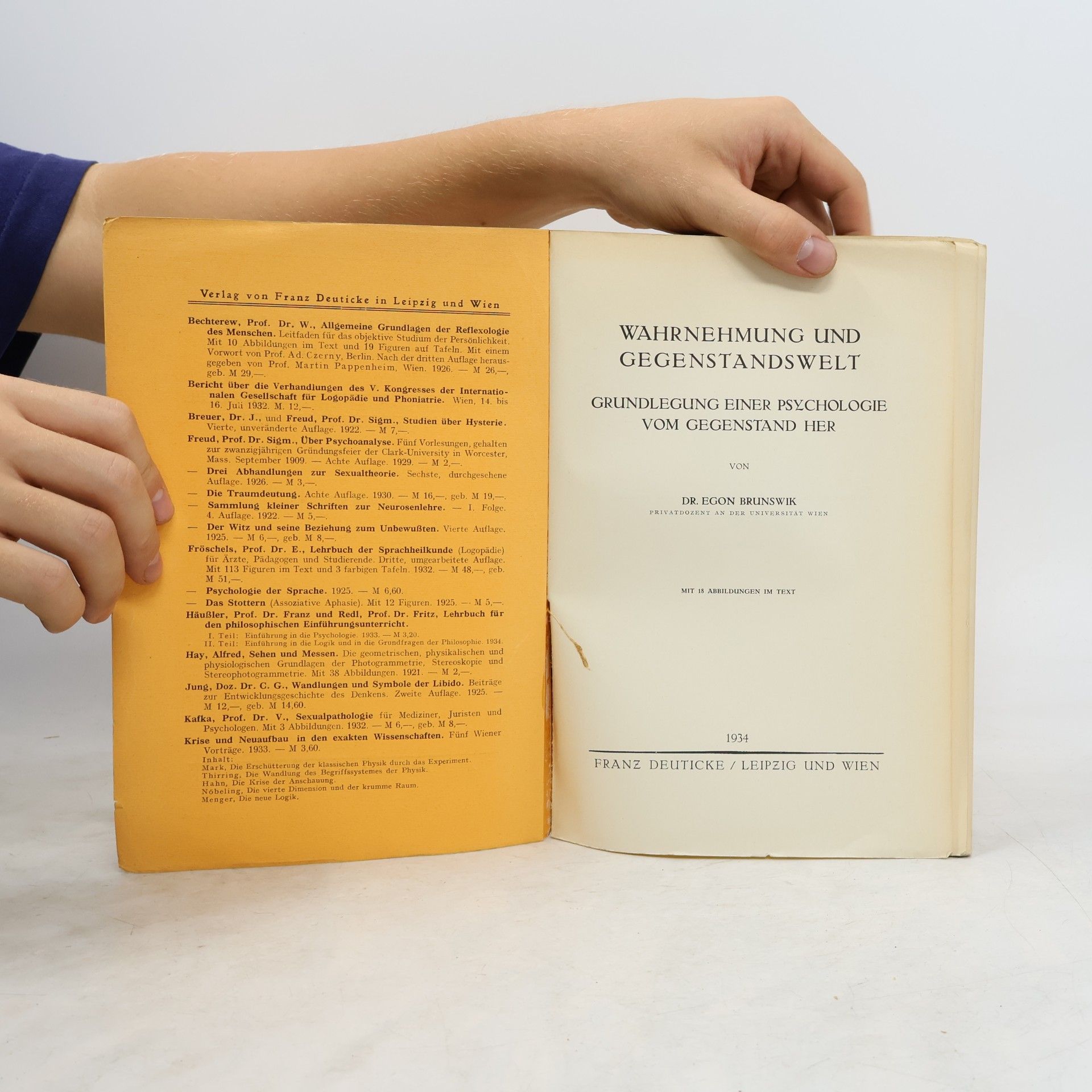 Egon Brunswik Wahrnehmung und Gegenstandswelt