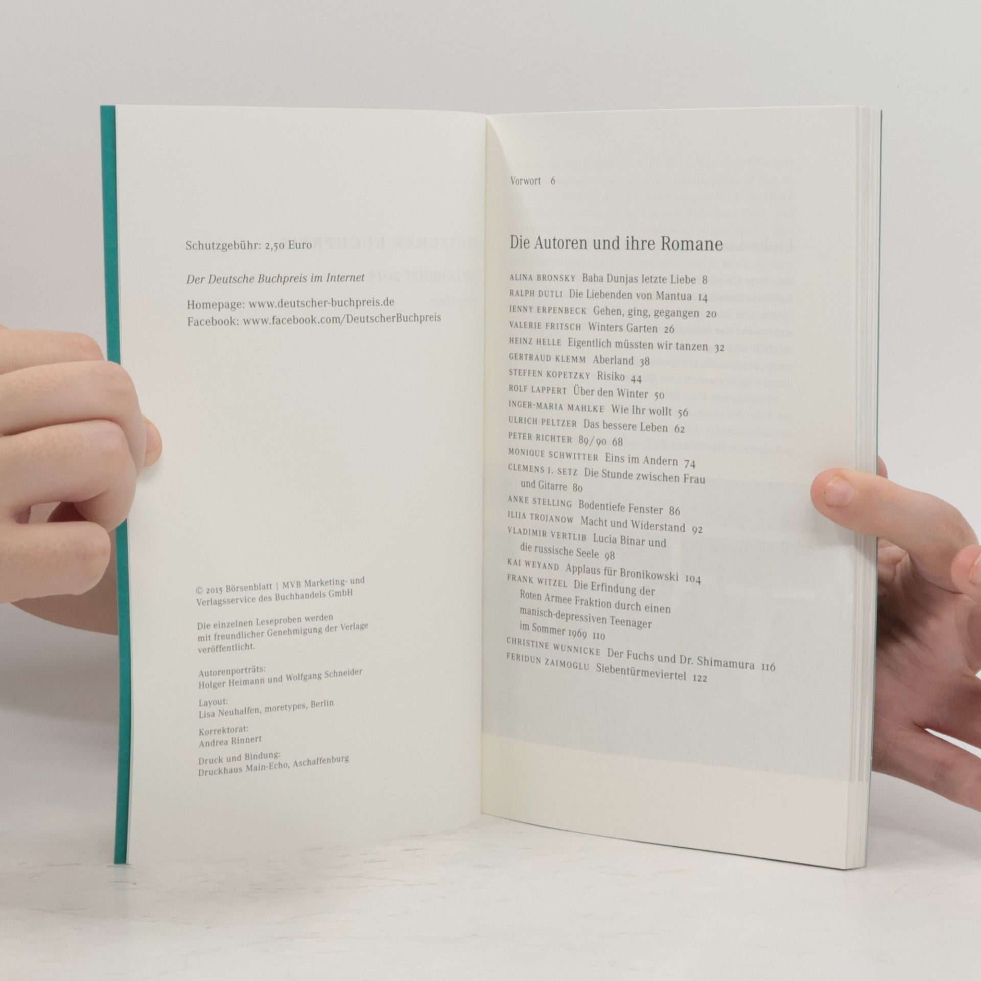 Autorenkollektiv Deutscher Buchpreis 2015. Die Longlist. Leseproben