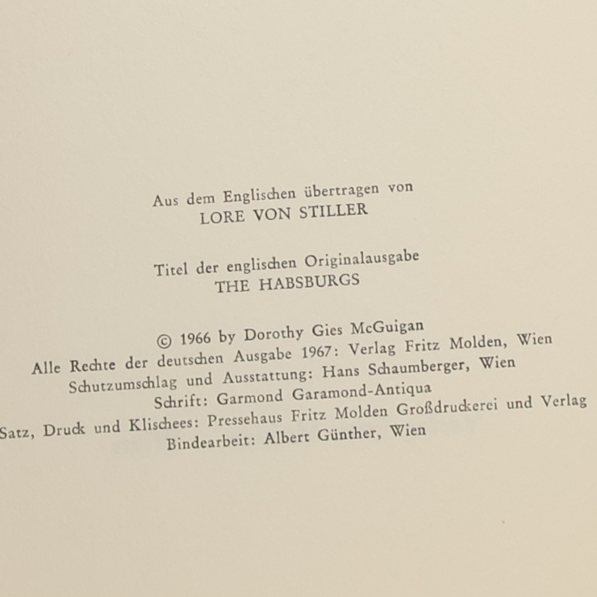 Dorothy Gies McGuigan Familie Habsburg 1273 bis 1918