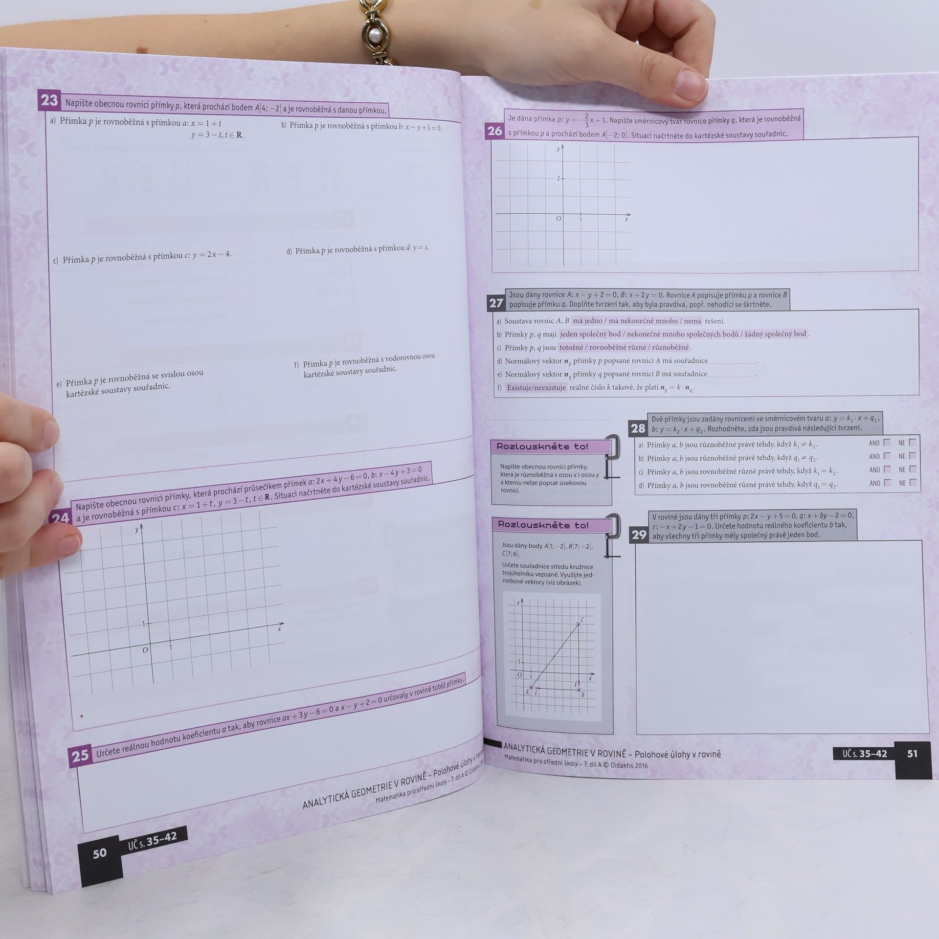 Václav Zemek Matematika pro střední školy – 7. díl A: Analytická geometrie v rovině – Pracovní sešit