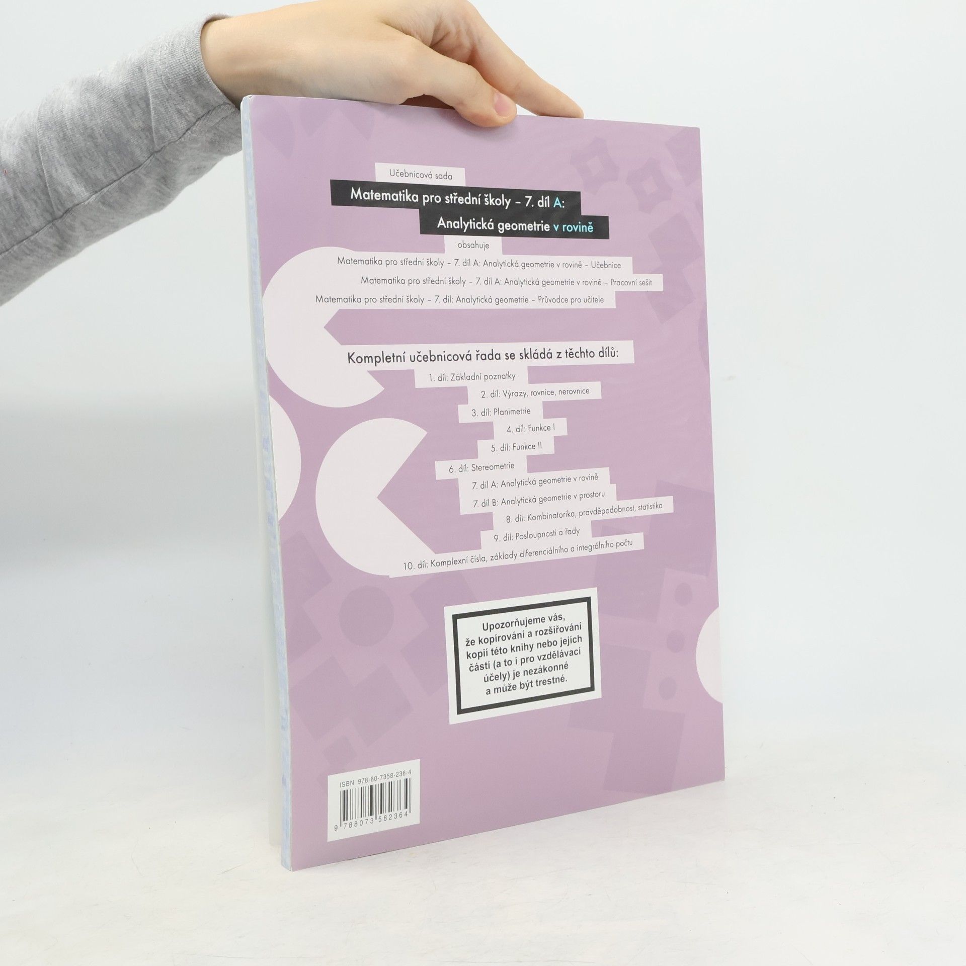 Jan Vondra Matematika pro střední školy. 7. díl A, Analytická geometrie v rovině