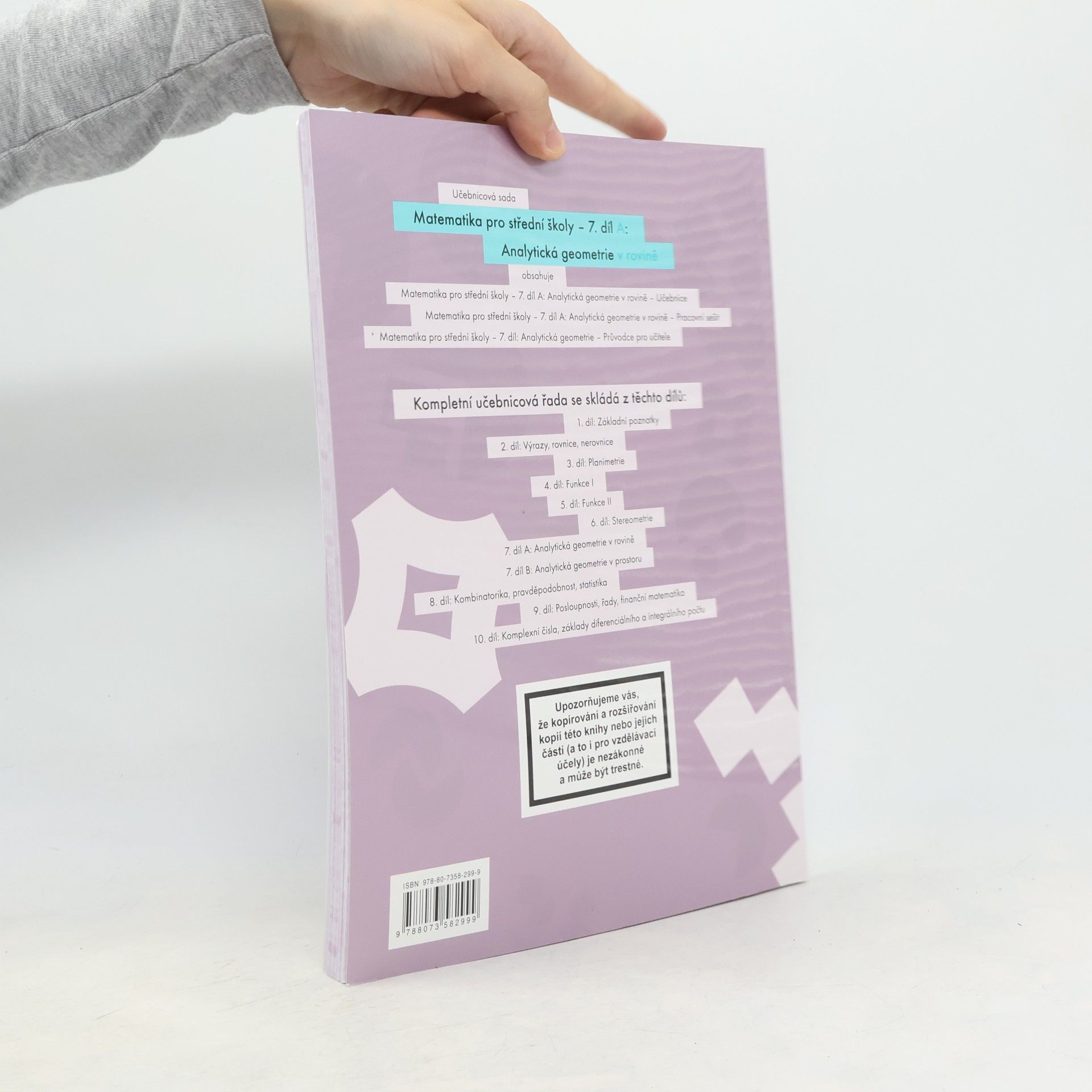 Jana Kalová Matematika pro střední školy. 7. díl A, Analytická geometrie v rovině