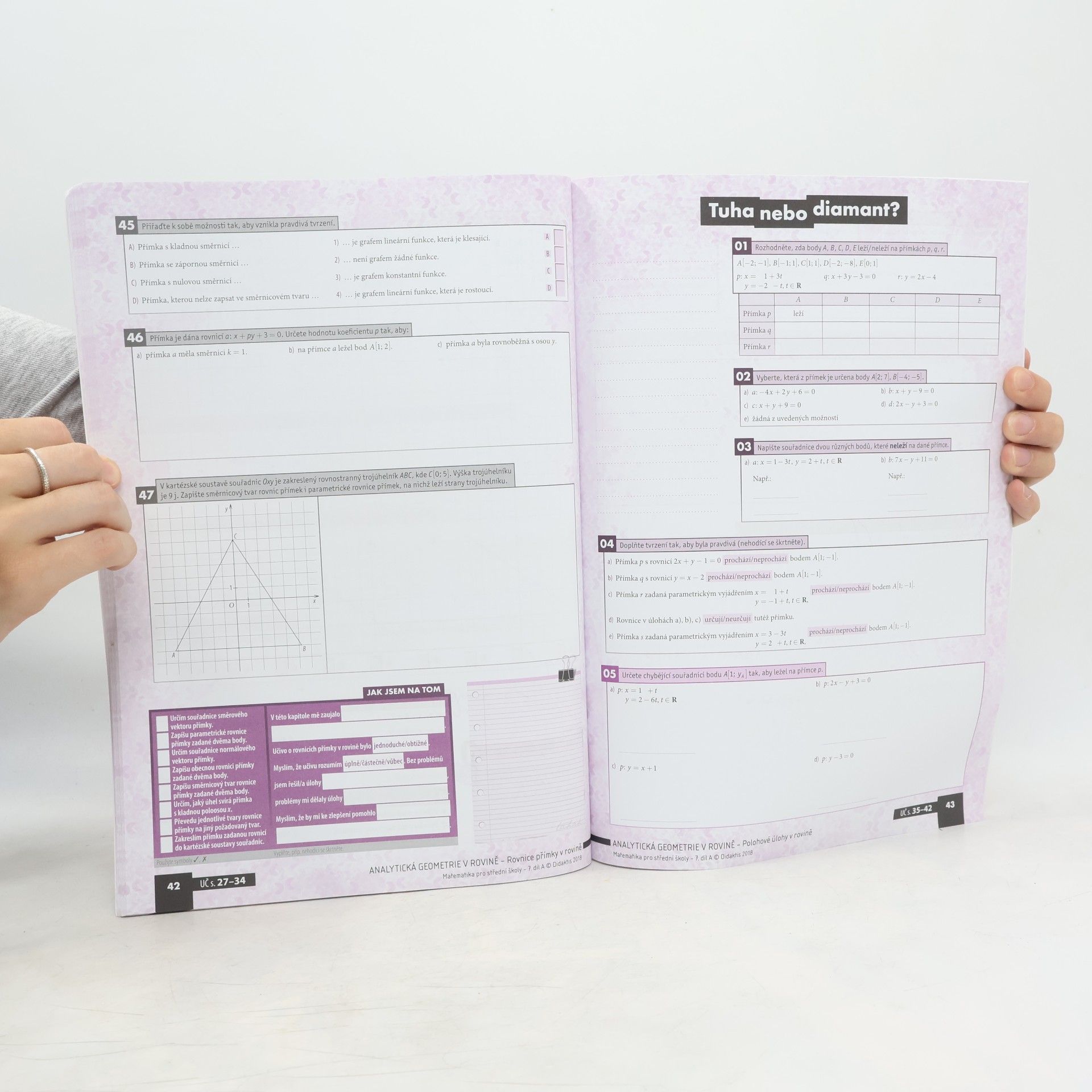 Jana Kalová Matematika pro střední školy. 7. díl A, Analytická geometrie v rovině
