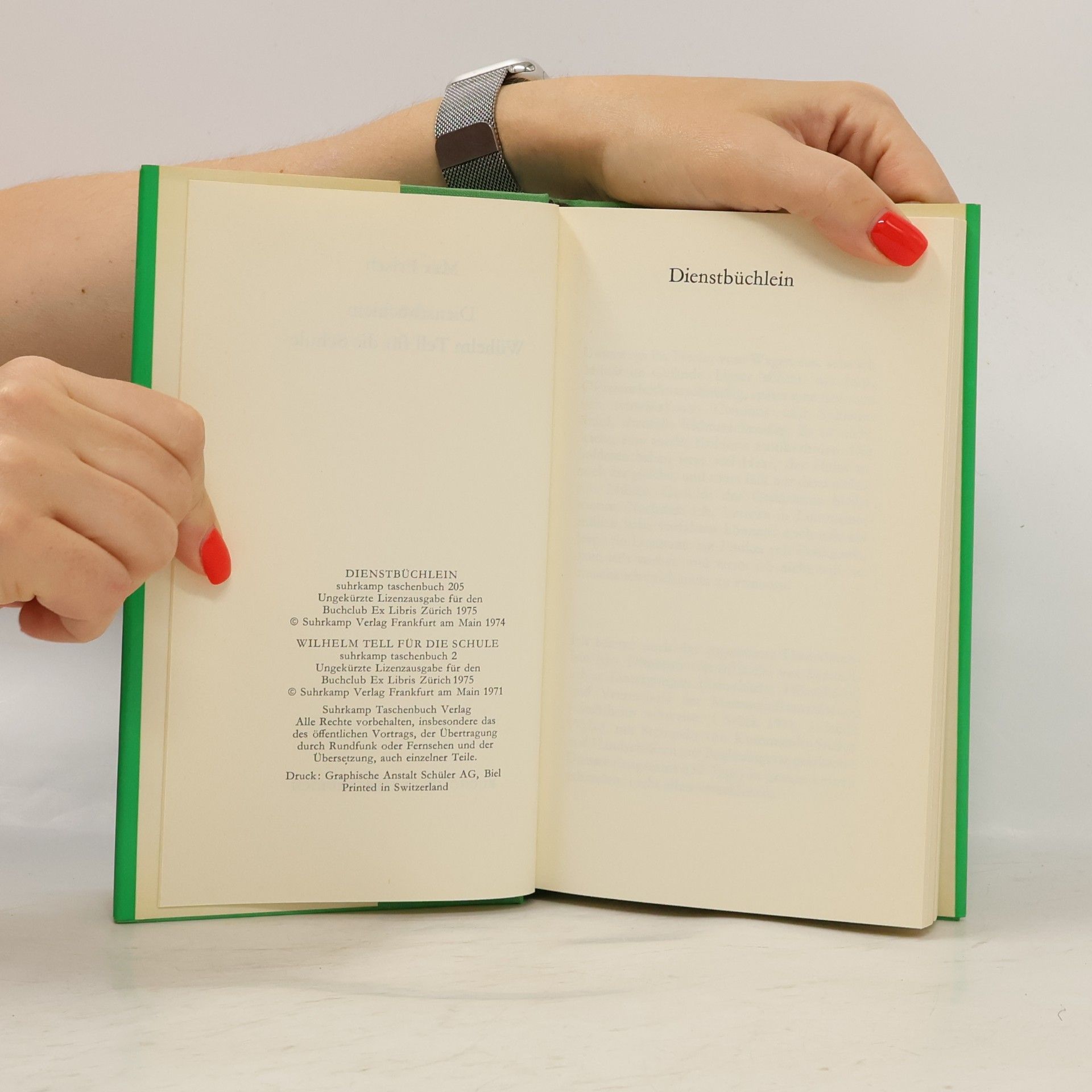 Max Frisch Dienstbüchlein. Wilhelm Tell für die Schule