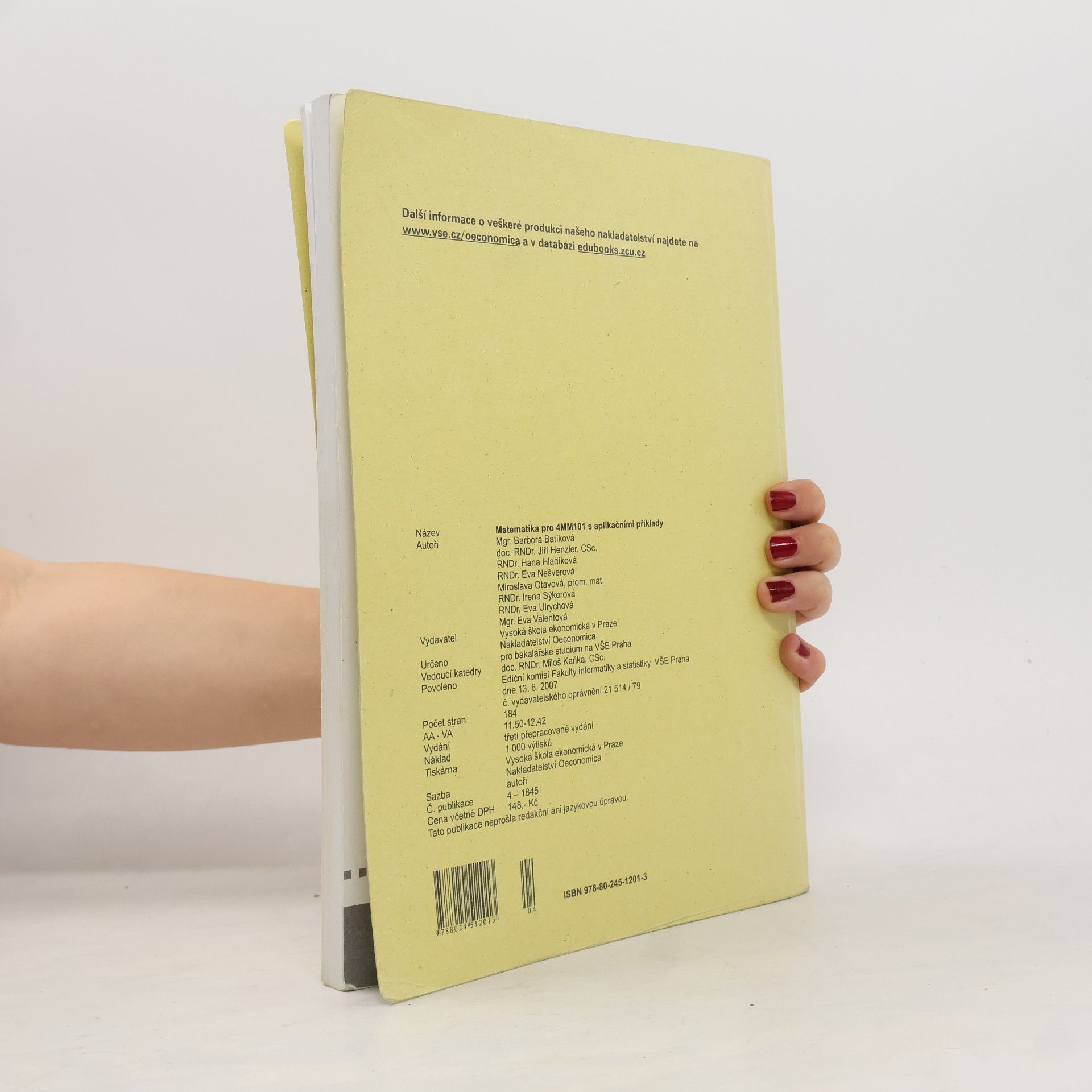 Various authors Matematika pro 4MM101 s aplikačními příklady
