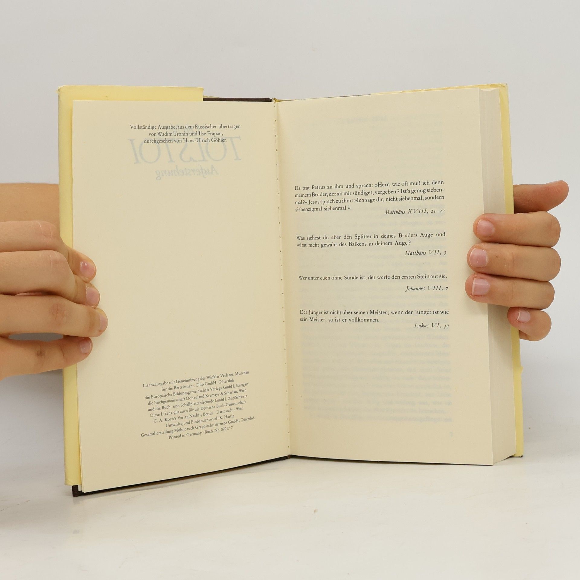 Lew Nikolajewitsch Tolstoi Auferstehung