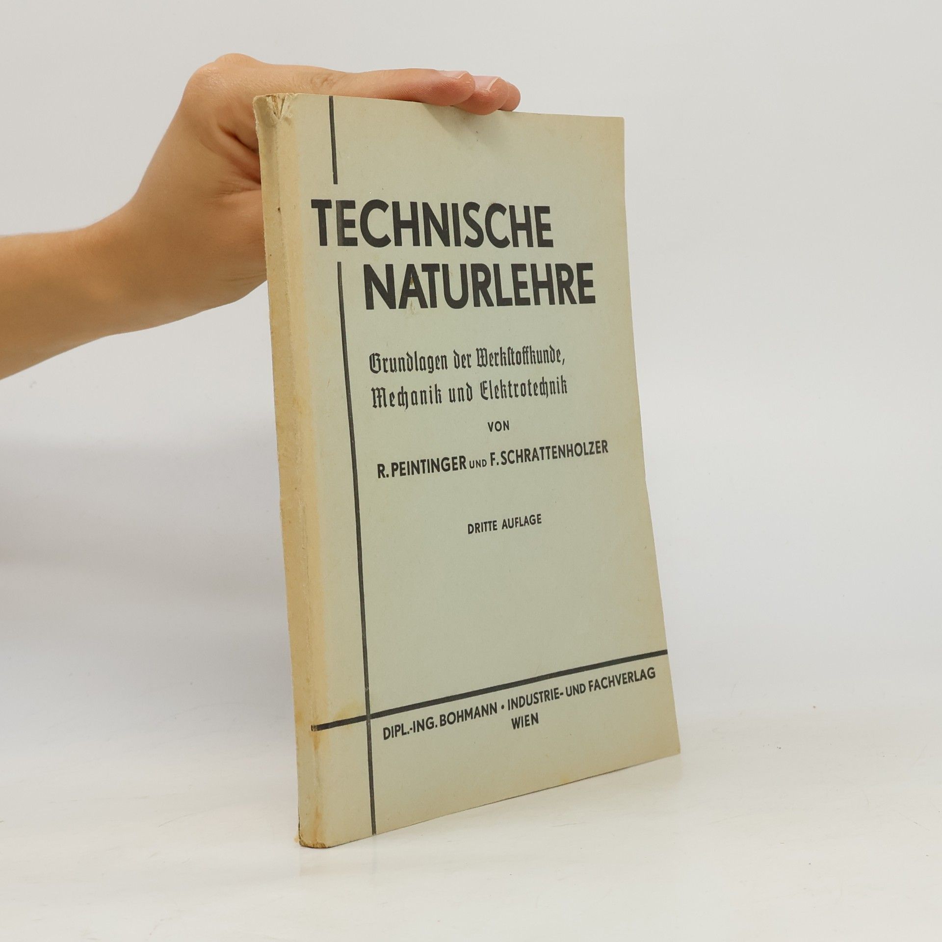F. Schrattenholzer Technische Naturlehre