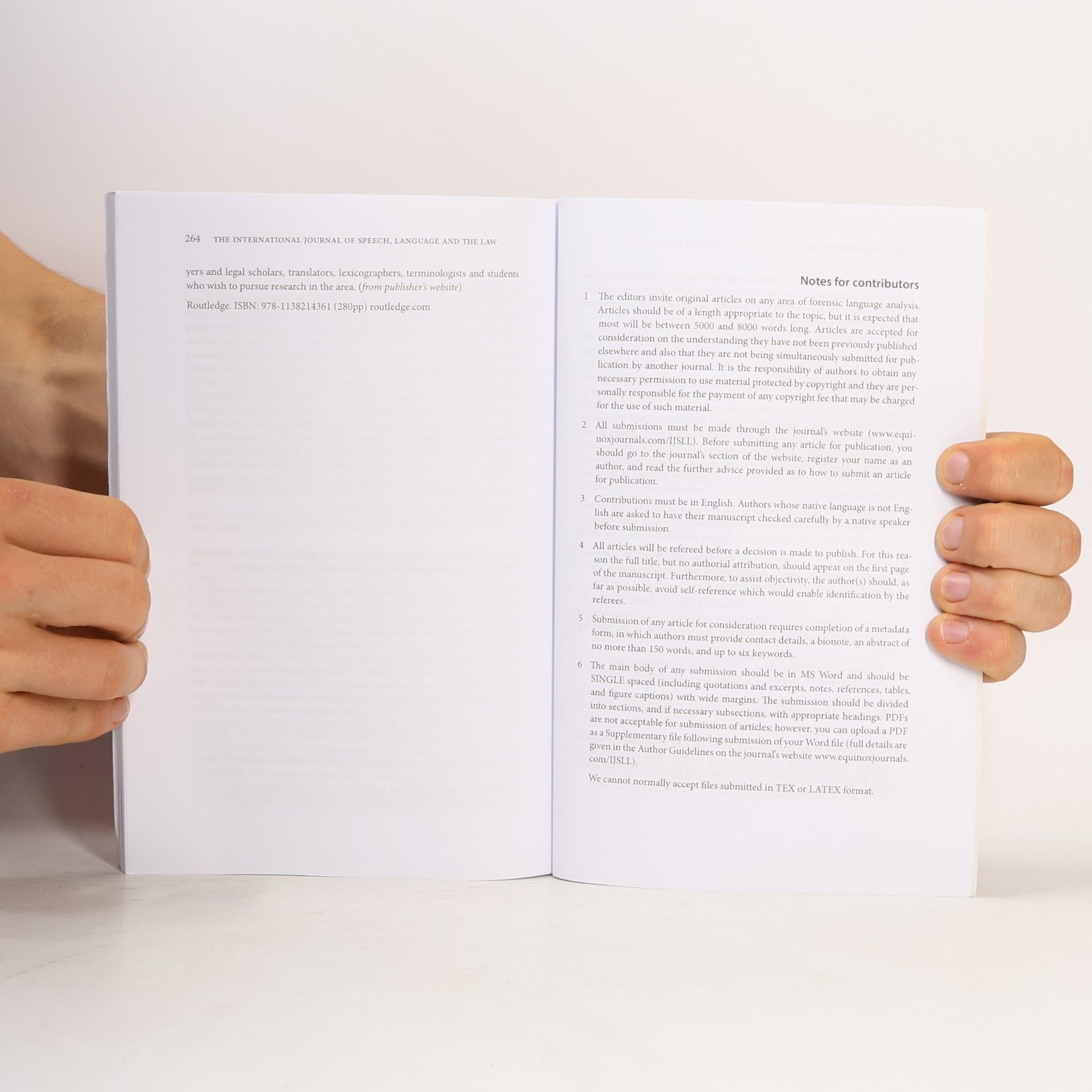 Various authors The International Journal of Speech, Language and the Law 24.2