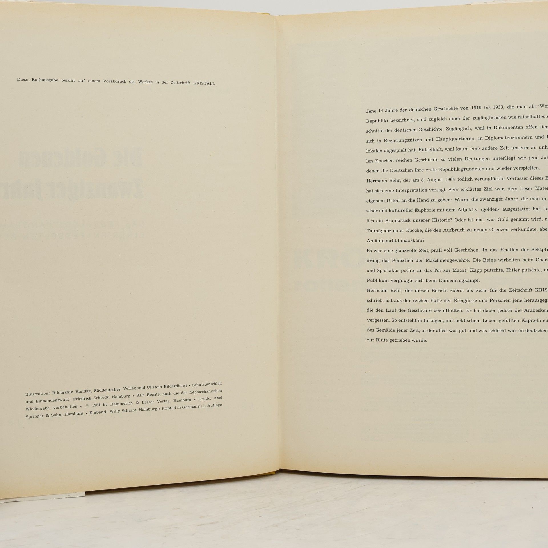 Hermann Behr Die Goldenen Zwanziger Jahre