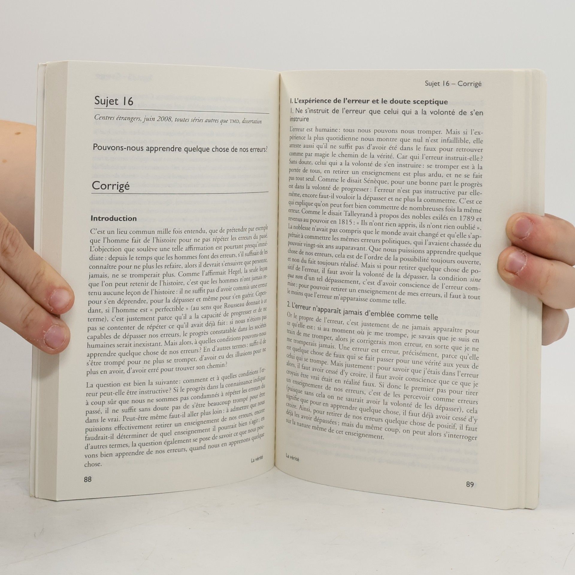 Stéphane Ernet Philosophie Bac Séries technologiques 2010