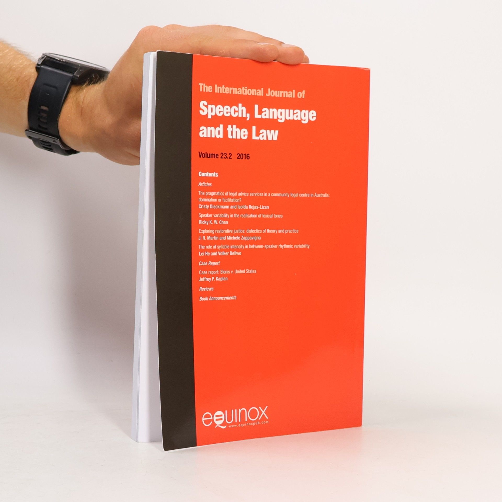 Kolektív autorov The International Journal of Speech, Language and the Law 23.2/2016