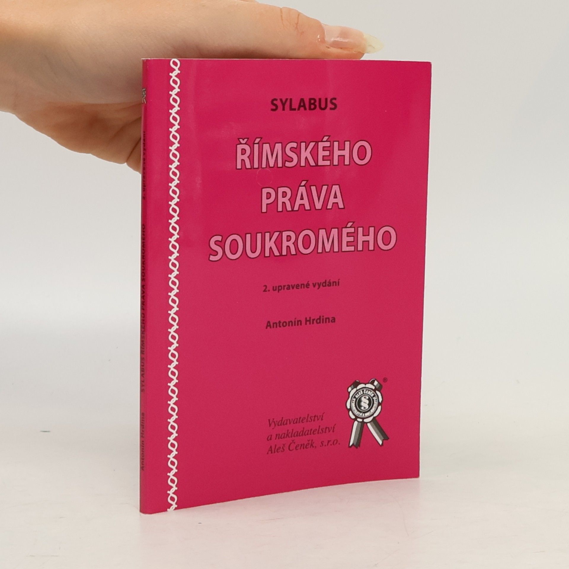Ignác Antonín Hrdina Sylabus římského práva soukromého