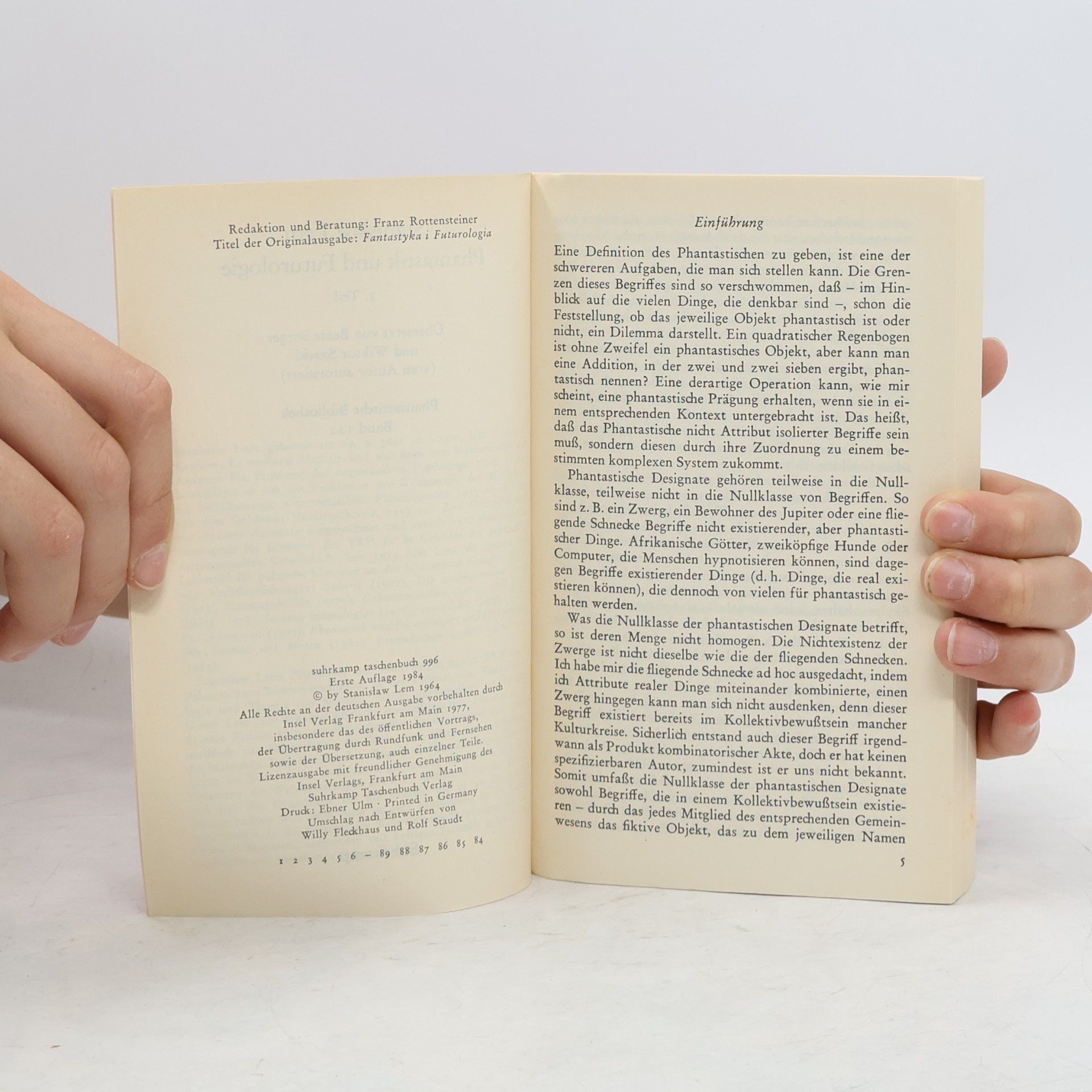 Stanisław Lem Phantastik und Futurologie I