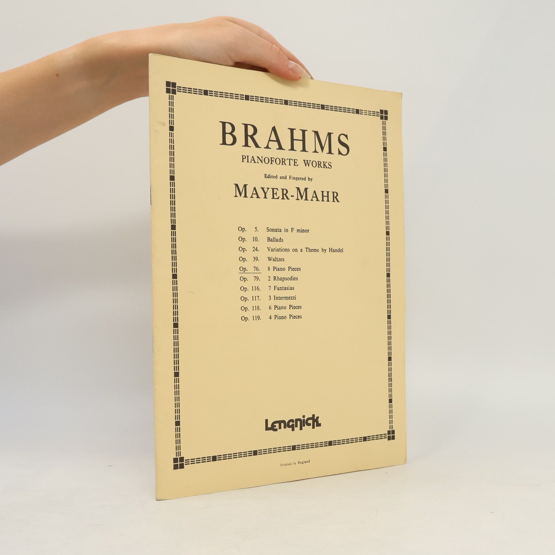 Moritz Mayer-Mahr  Pianoforte Works