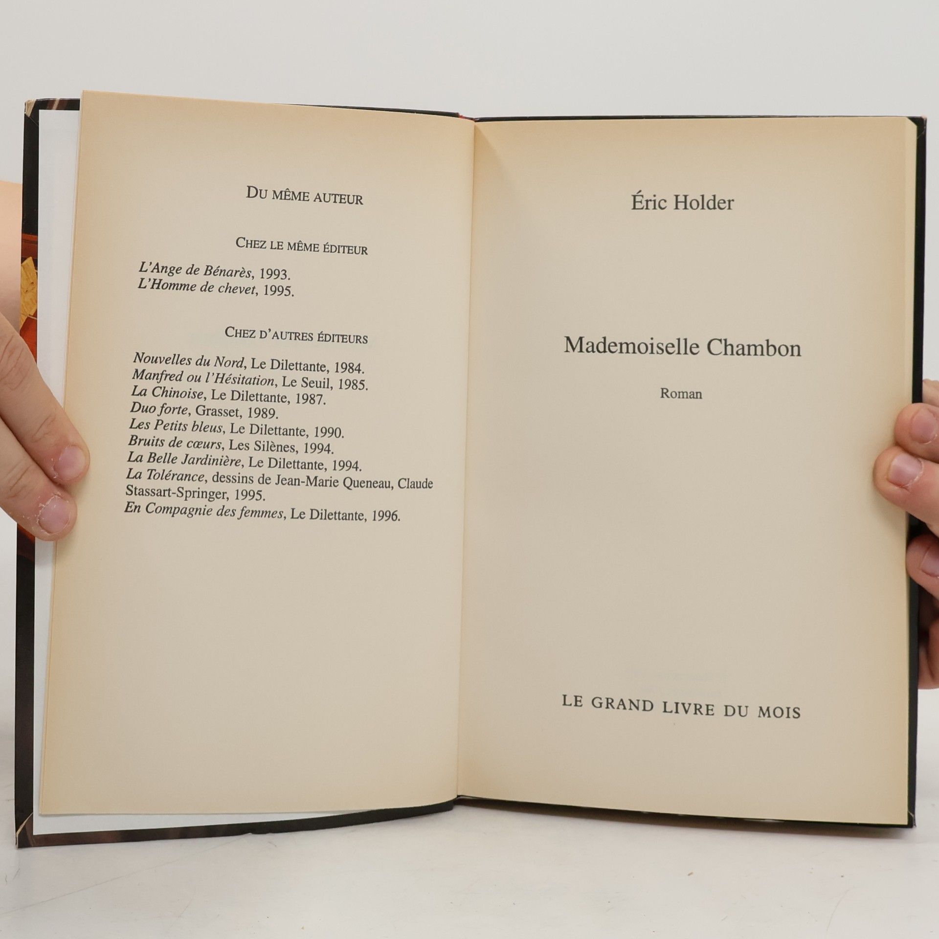 Éric Holder Mademoiselle Chambon