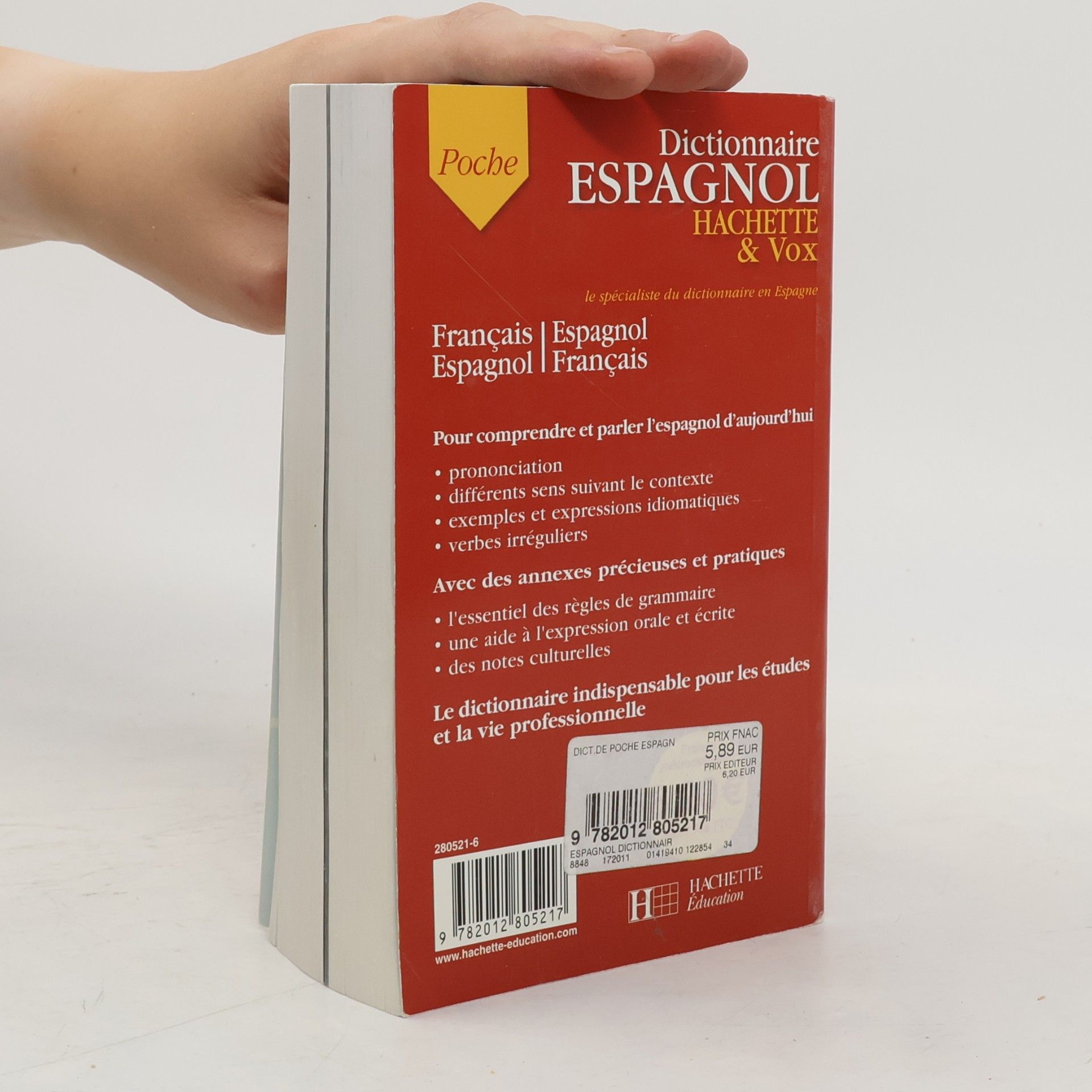 Collectif Dictionnaire de poche français-espagnol et espagnol-français - Avec des annexes grammaticales
